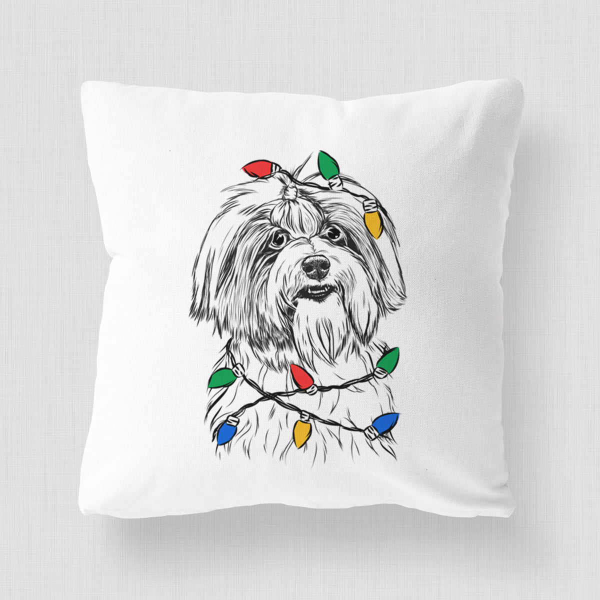 Dooley the Havanese - Throw Pillow Cover