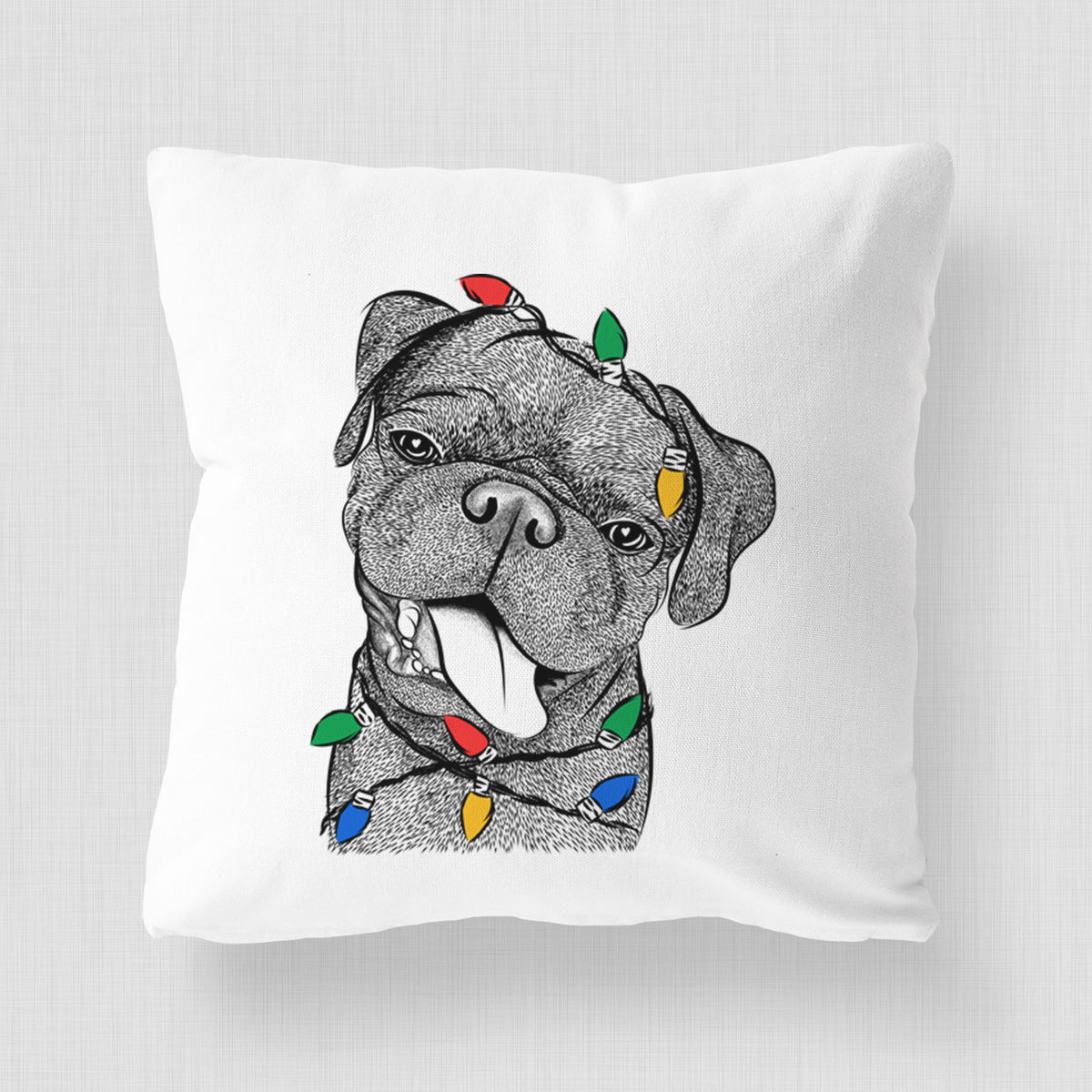 Dudley Danger the Pug - Throw Pillow Cover