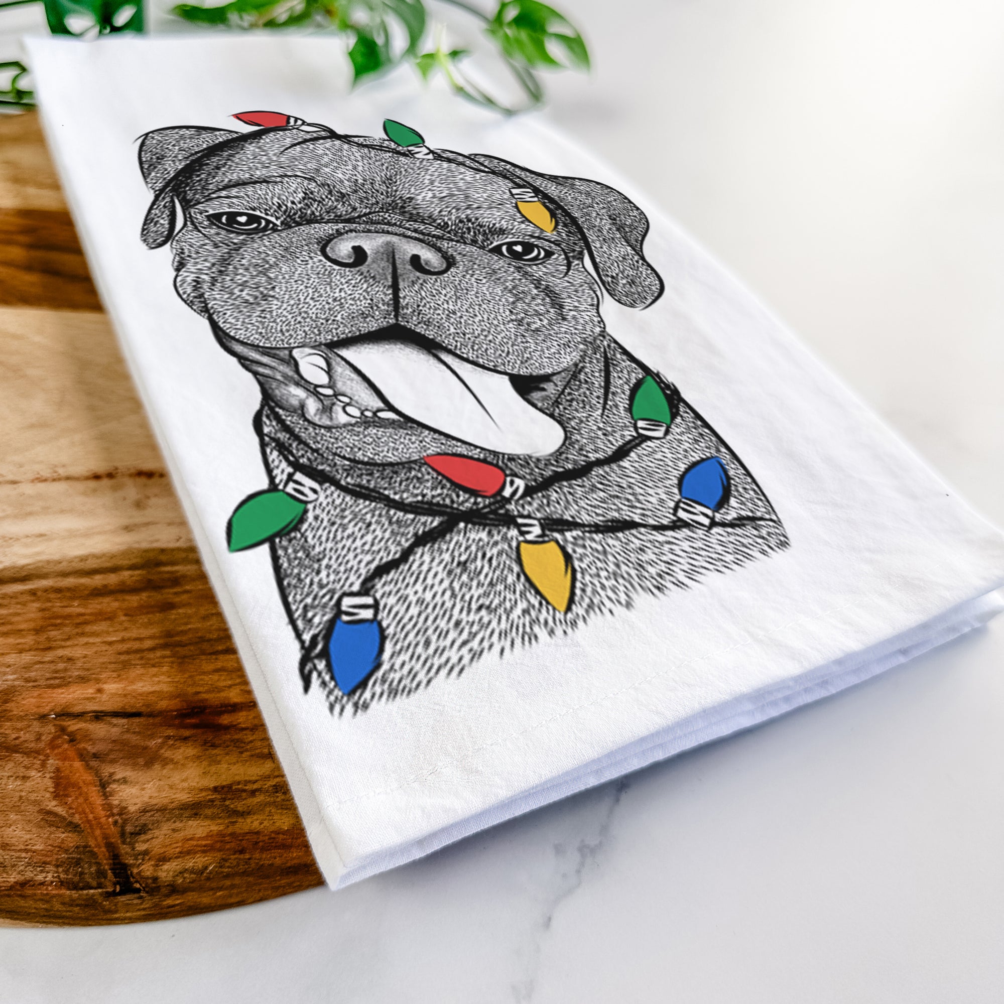 Dudley Danger the Pug Tea Towel