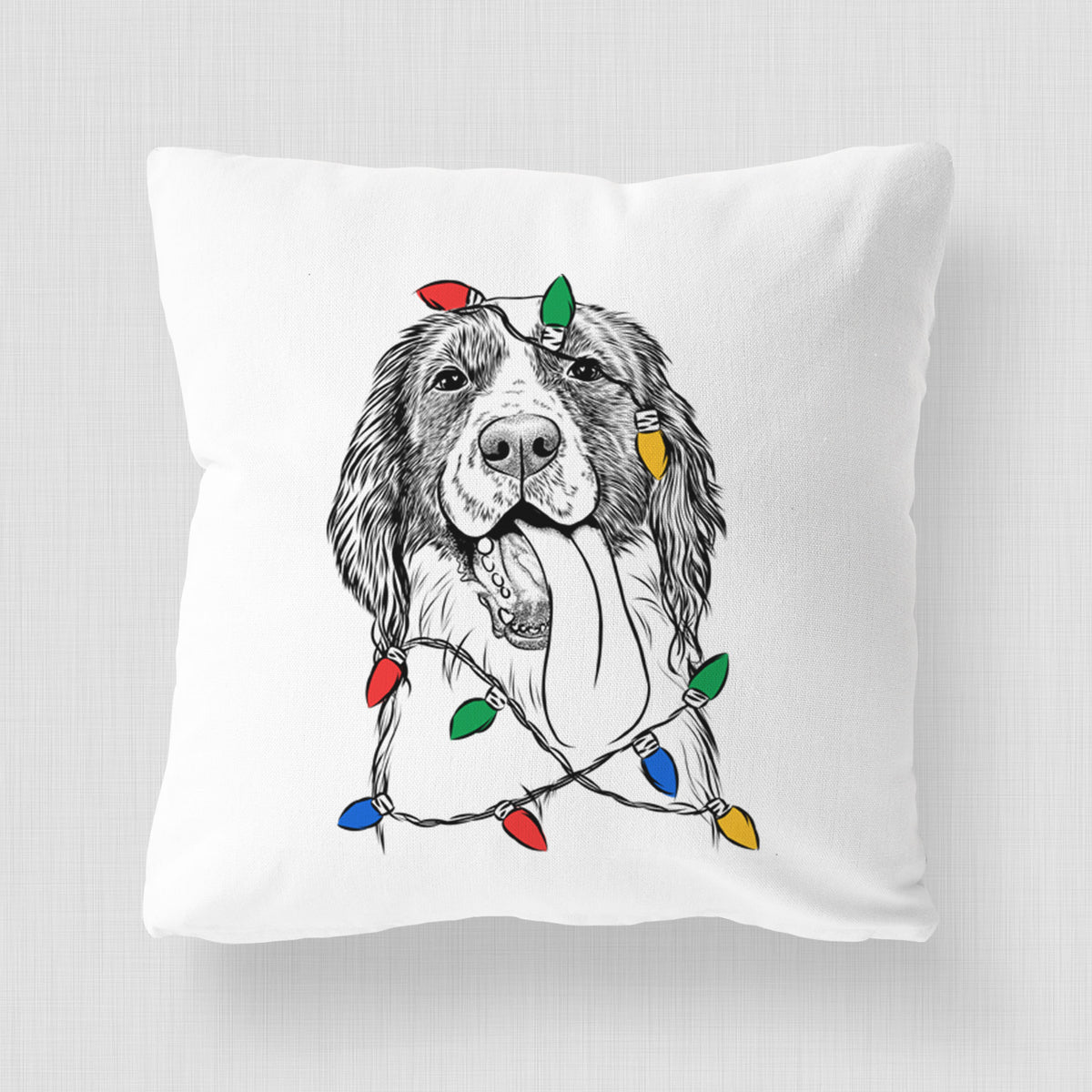 Duke the English Springer Spaniel - Throw Pillow Cover