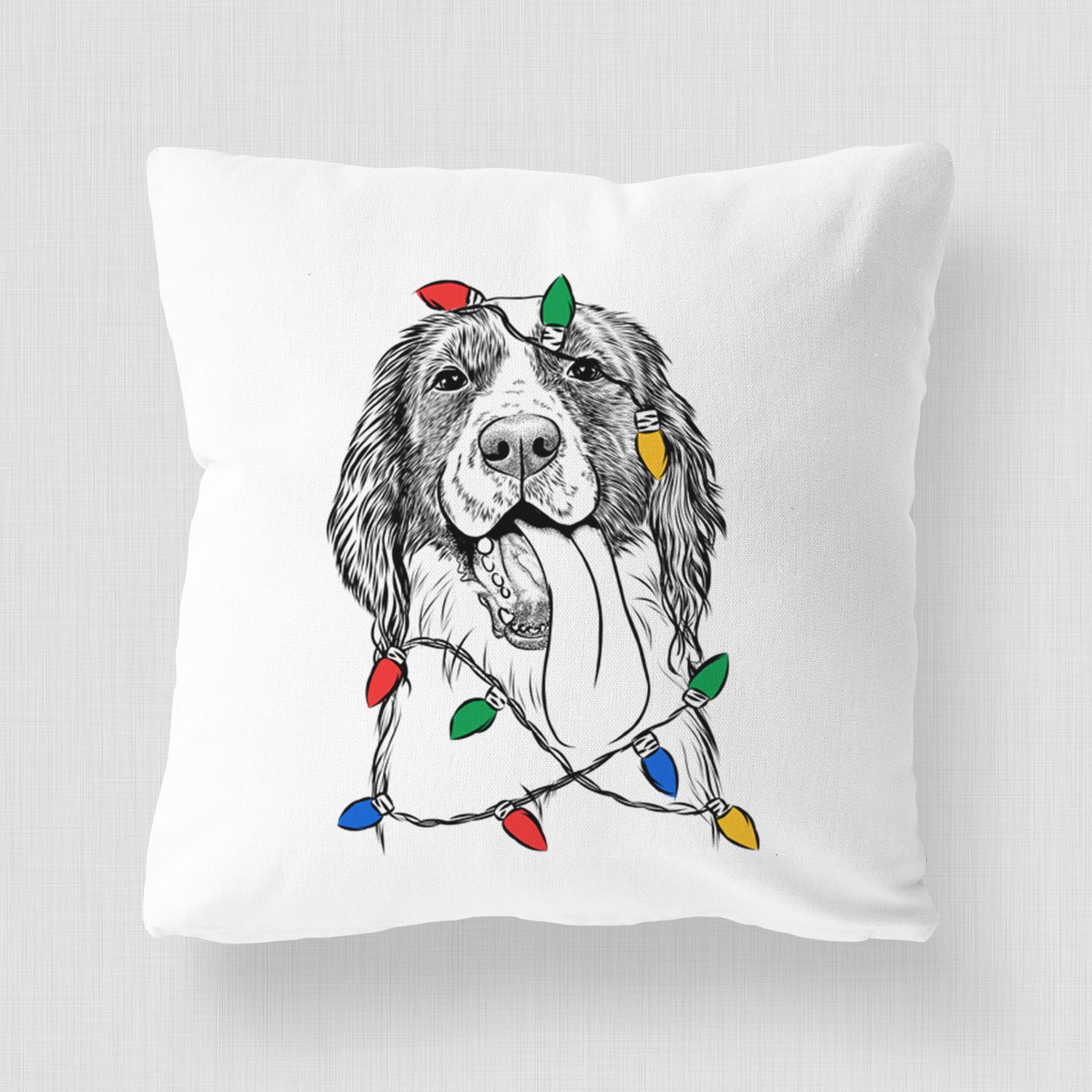 Duke the English Springer Spaniel - Throw Pillow Cover