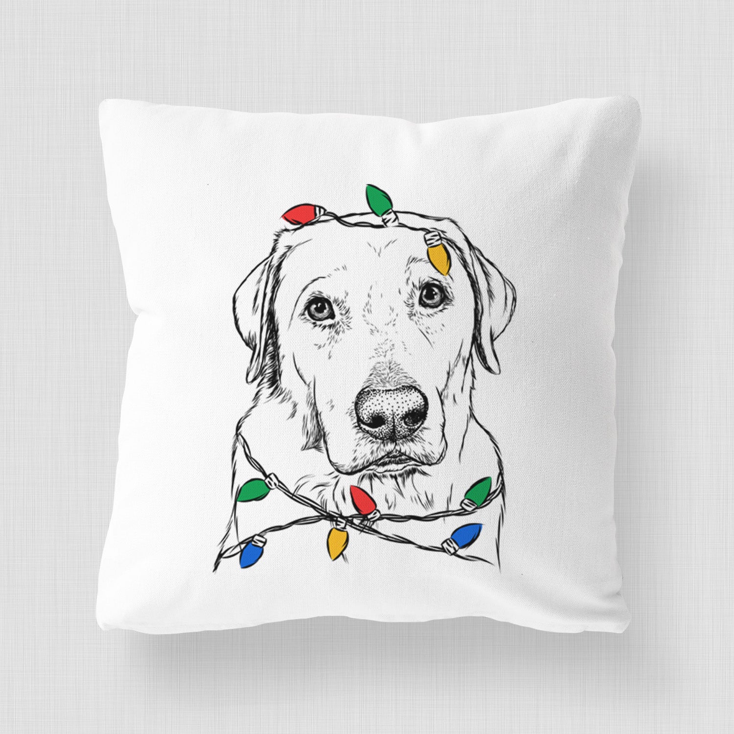 Duke the Yellow Lab - Throw Pillow Cover