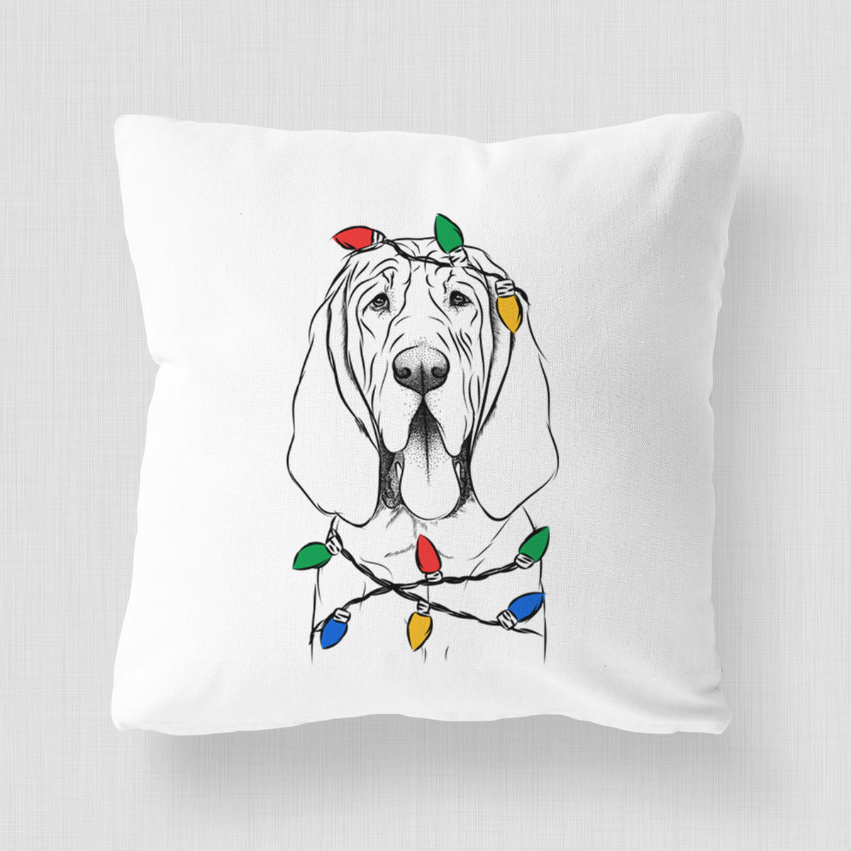 Earl the Bloodhound - Throw Pillow Cover