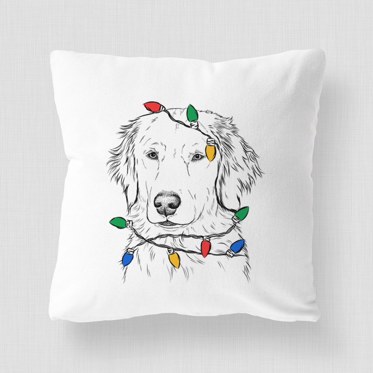 Eli the Golden Retriever - Throw Pillow Cover