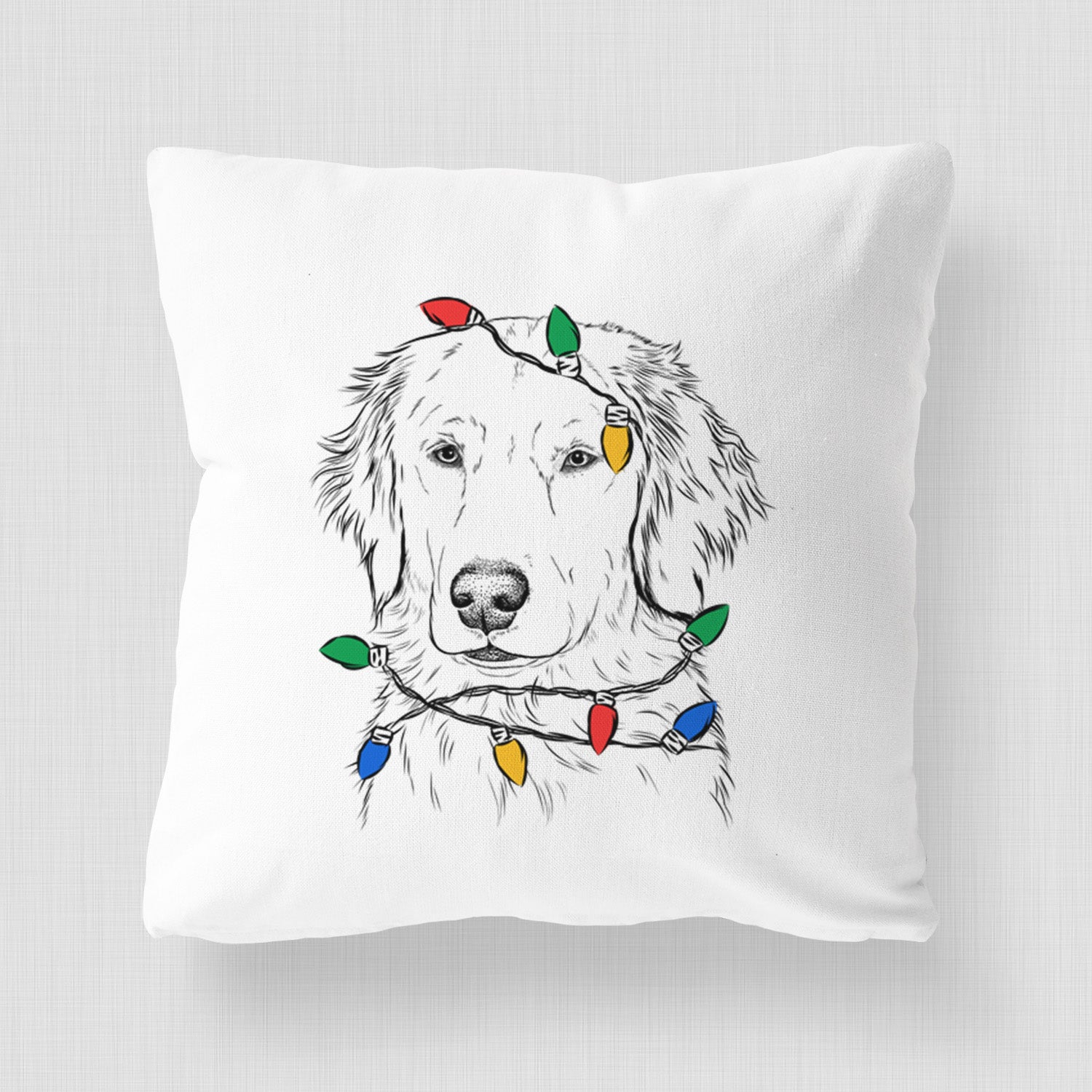 Eli the Golden Retriever - Throw Pillow Cover
