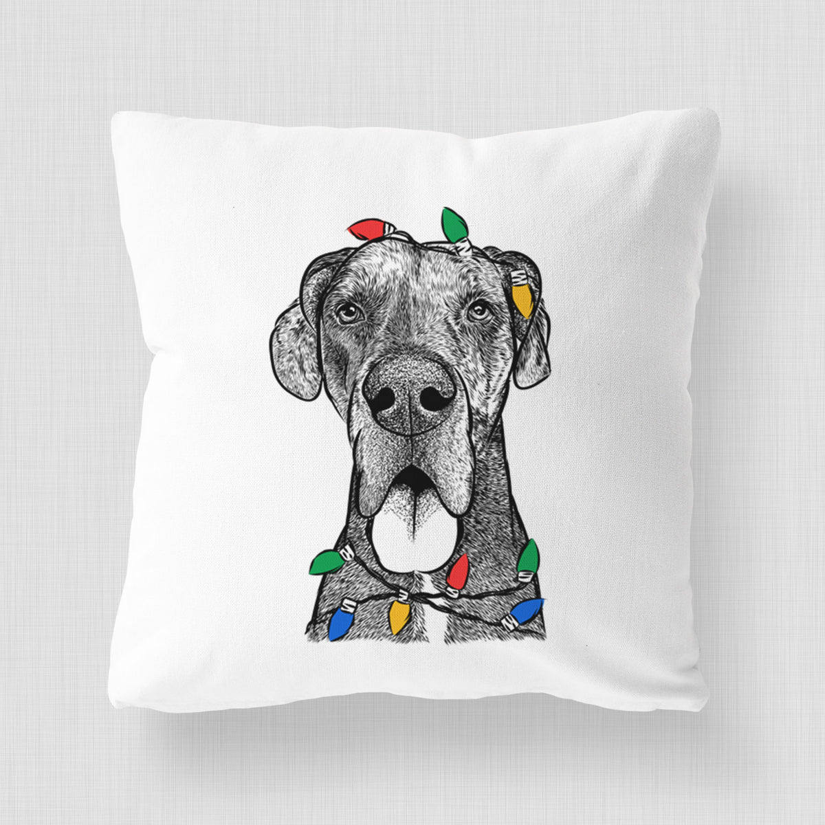 Eli the Great Dane - Throw Pillow Cover