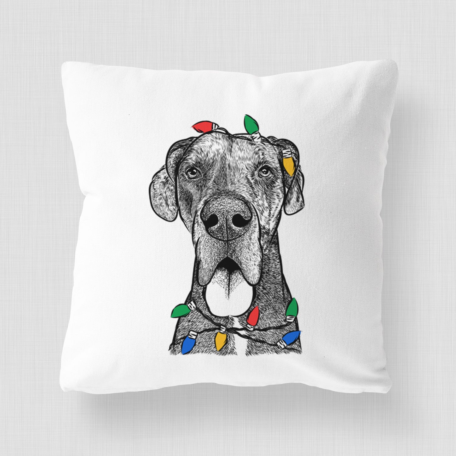 Eli the Great Dane - Throw Pillow Cover