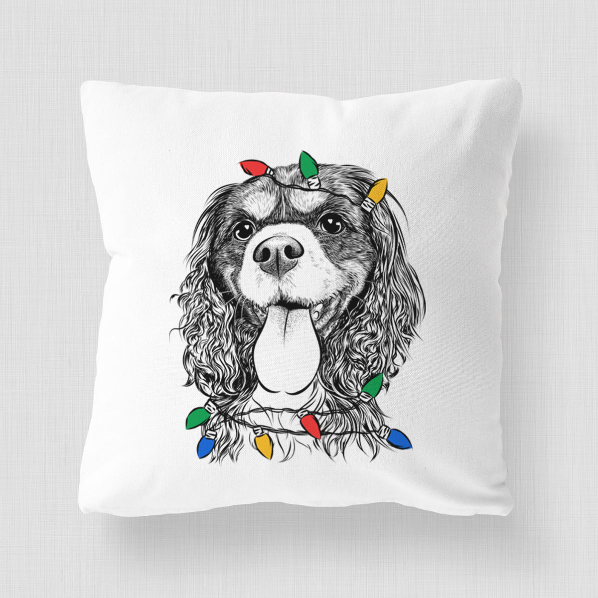Elizabeth the Cavalier King Charles Spaniel - Throw Pillow Cover