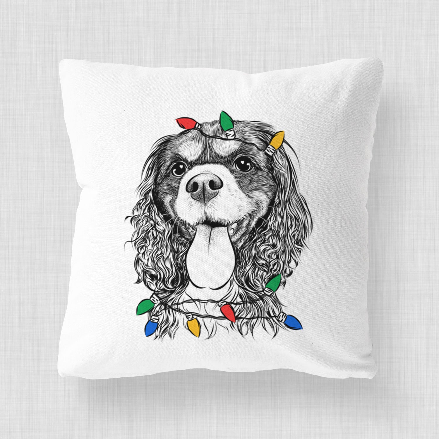 Elizabeth the Cavalier King Charles Spaniel - Throw Pillow Cover