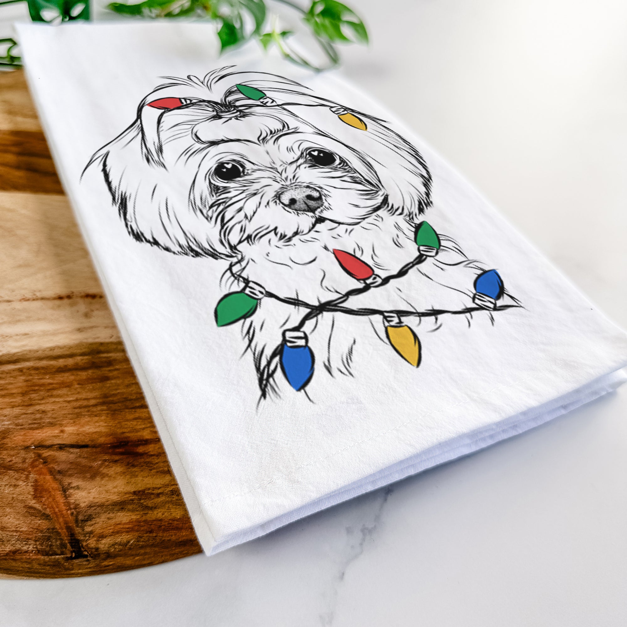 Ellie the Maltese Tea Towel