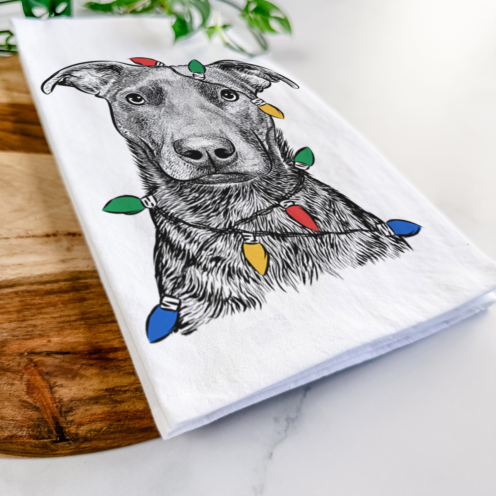 Embyr the Mixed Breed Tea Towel