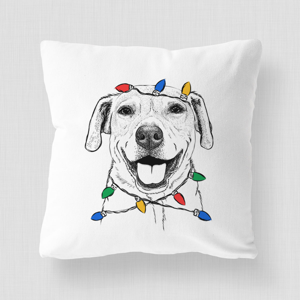 Ernie the Mixed Breed - Throw Pillow Cover