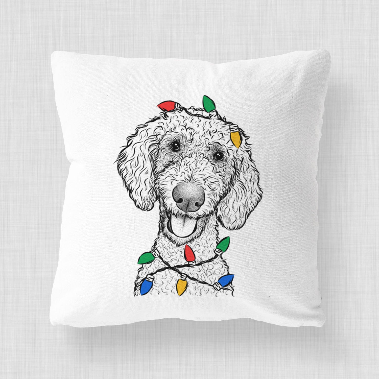 Fenway the Goldendoodle - Throw Pillow Cover