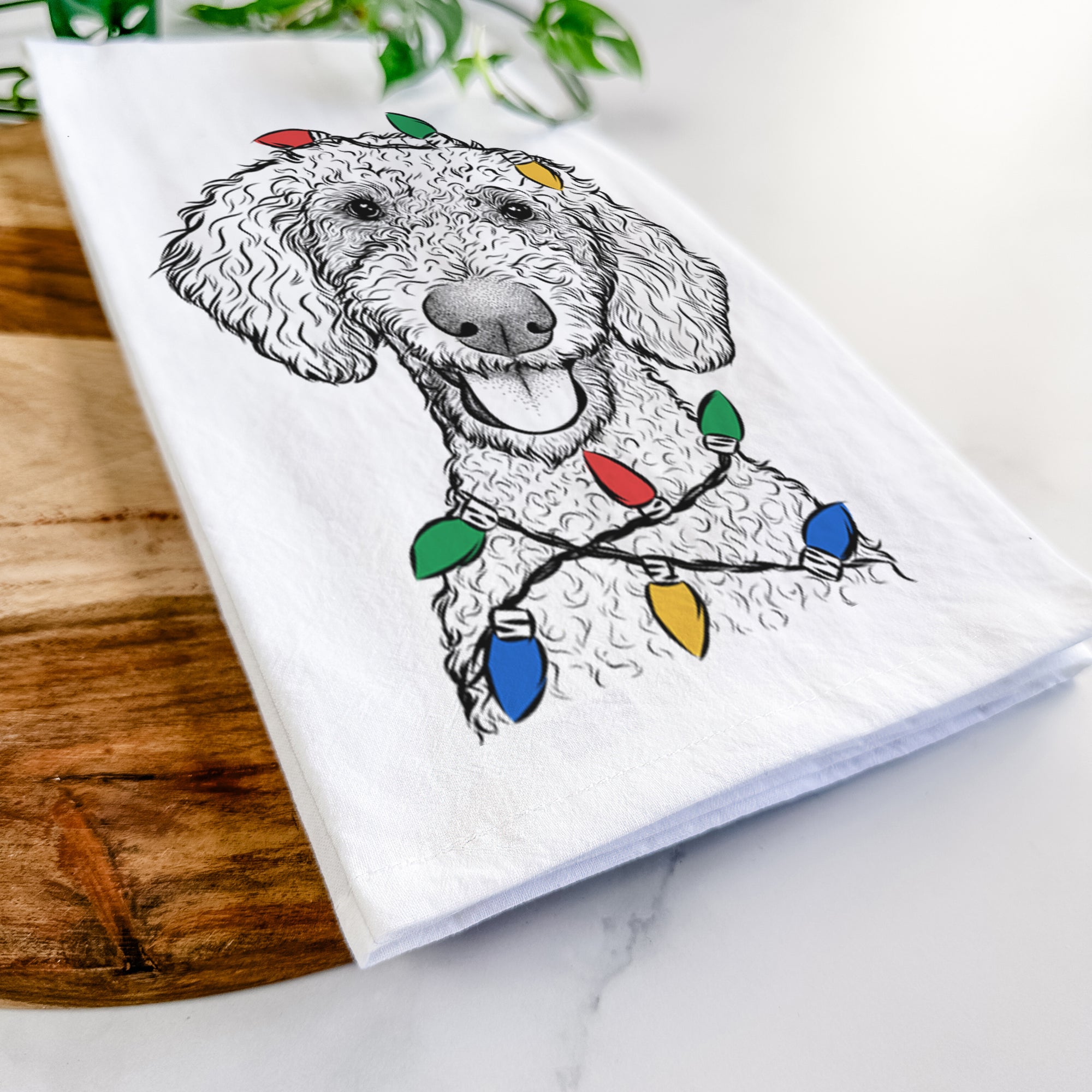 Fenway the Goldendoodle Tea Towel