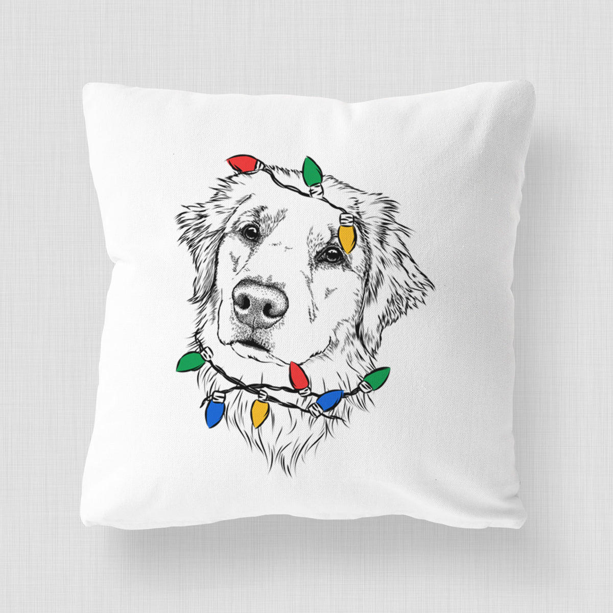 Fiona the Golden Retriever - Throw Pillow Cover