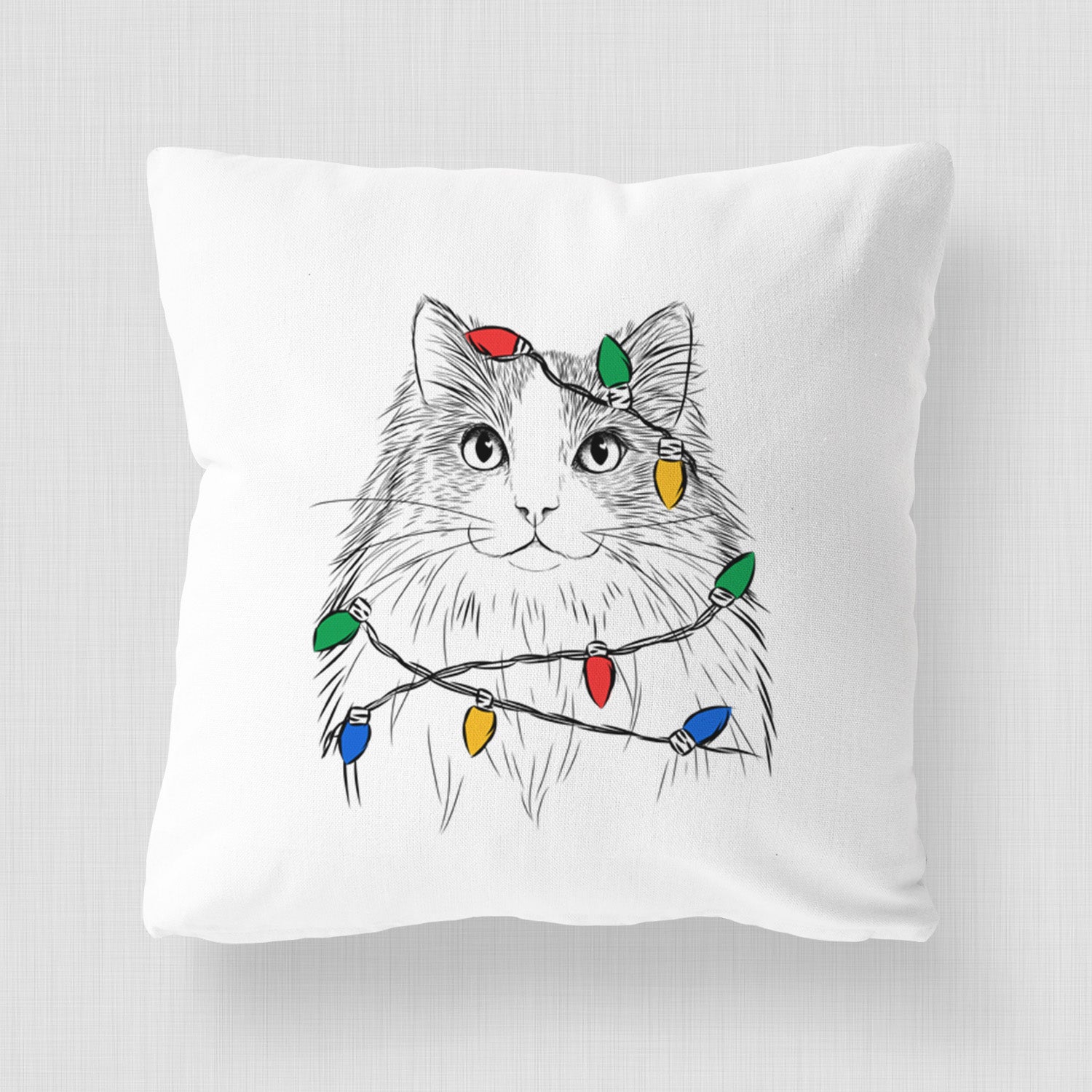 Fiona the Ragdoll Cat - Throw Pillow Cover