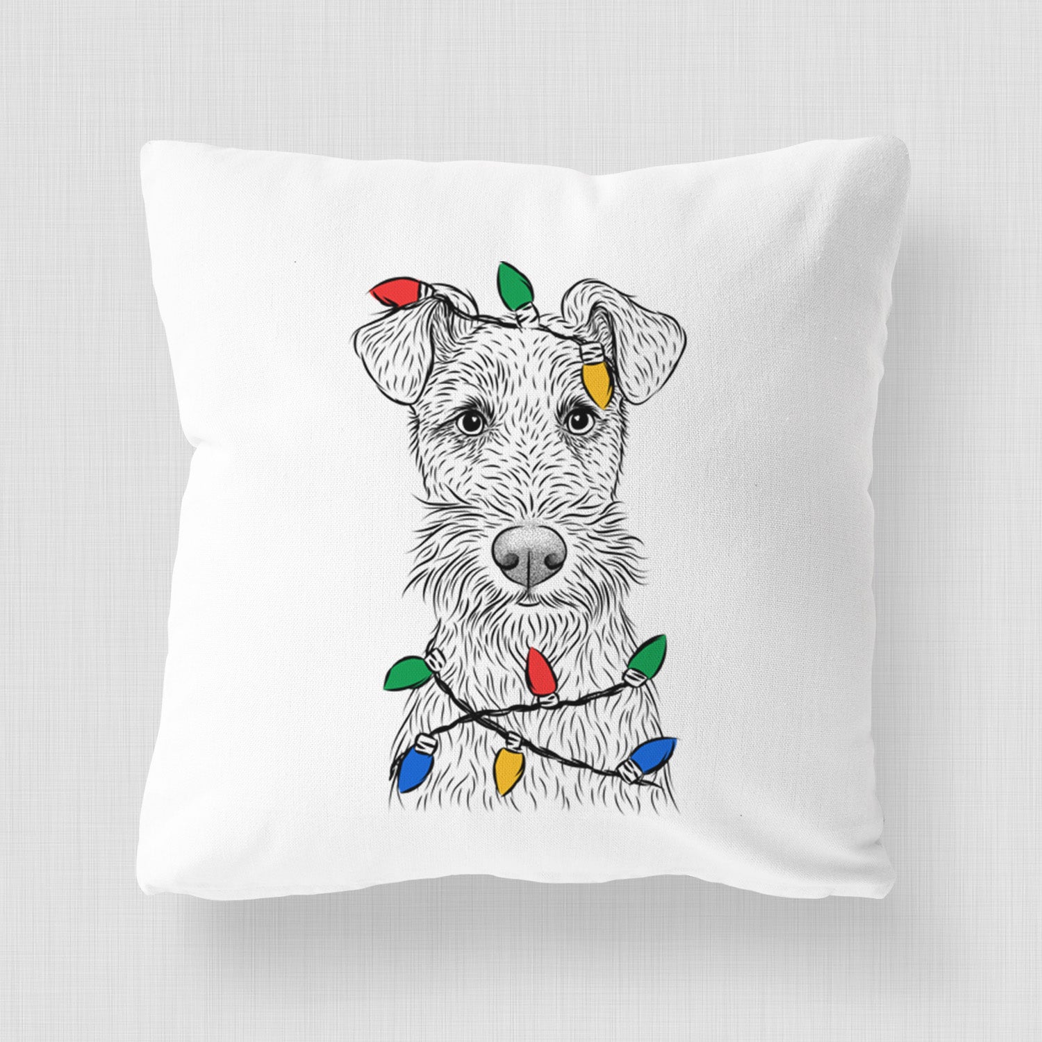 Fitz the Wire Fox Terrier - Throw Pillow Cover