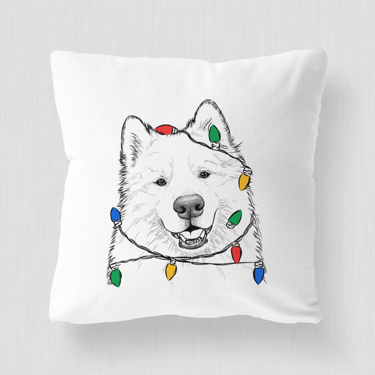 Foster the Samoyed - Throw Pillow Cover
