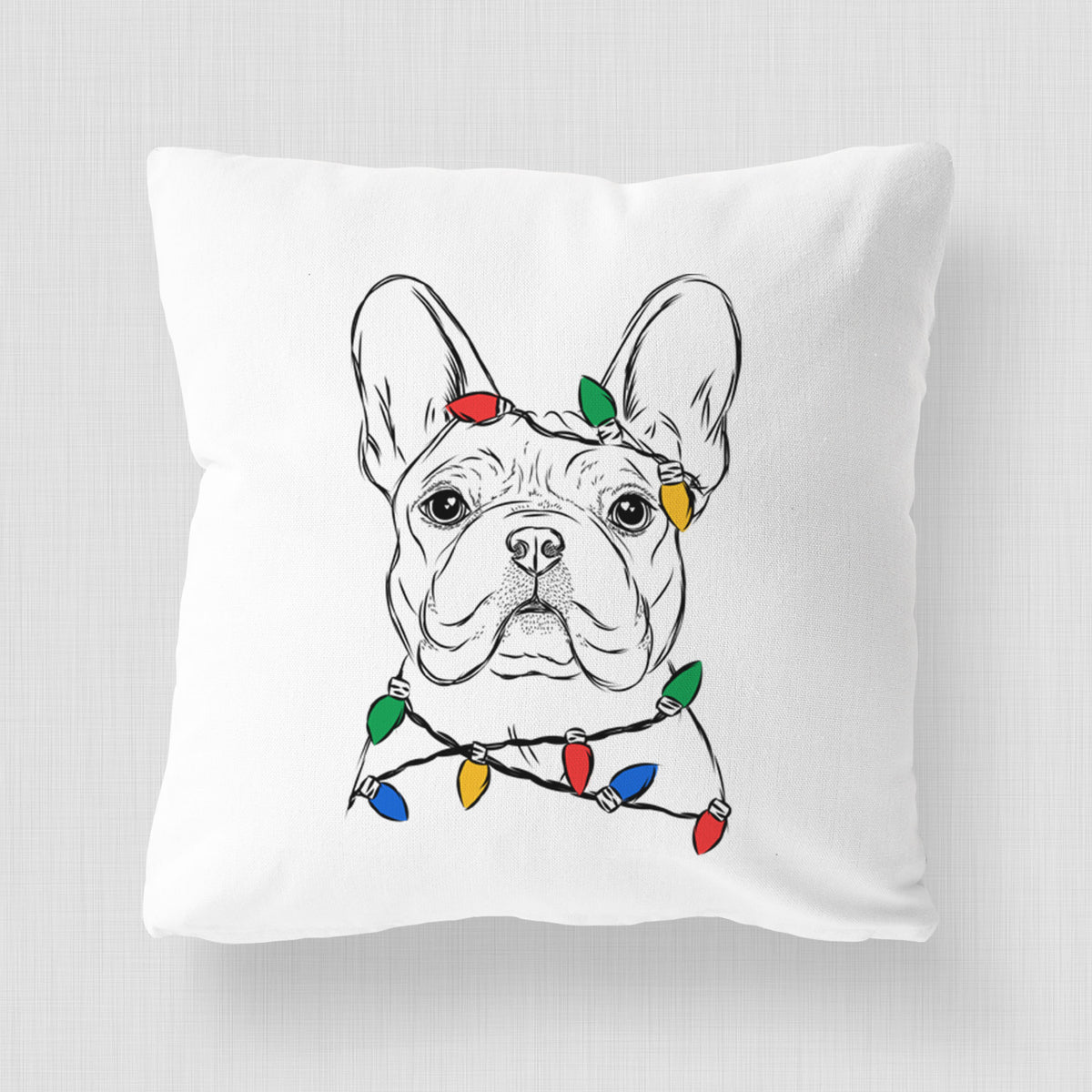 Franco the French Bulldog - Throw Pillow Cover