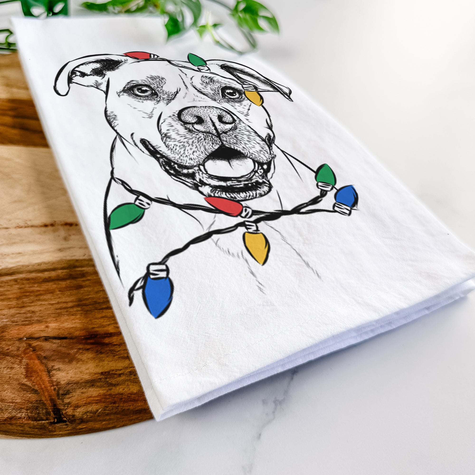 Frankie Tankie the Boxer Mix Tea Towel