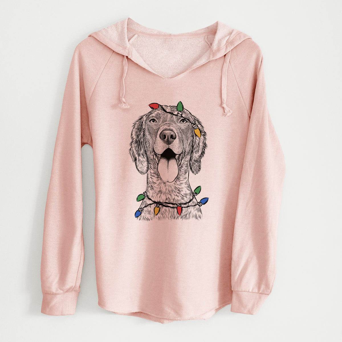 Christmas Lights Freddy the English Setter - Cali Wave Hooded Sweatshirt