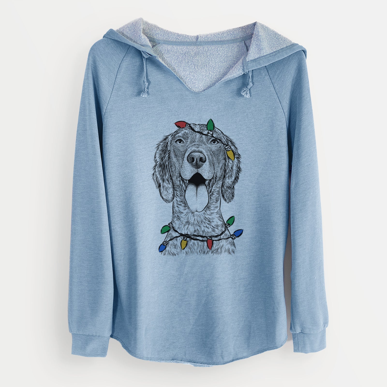 Christmas Lights Freddy the English Setter - Cali Wave Hooded Sweatshirt