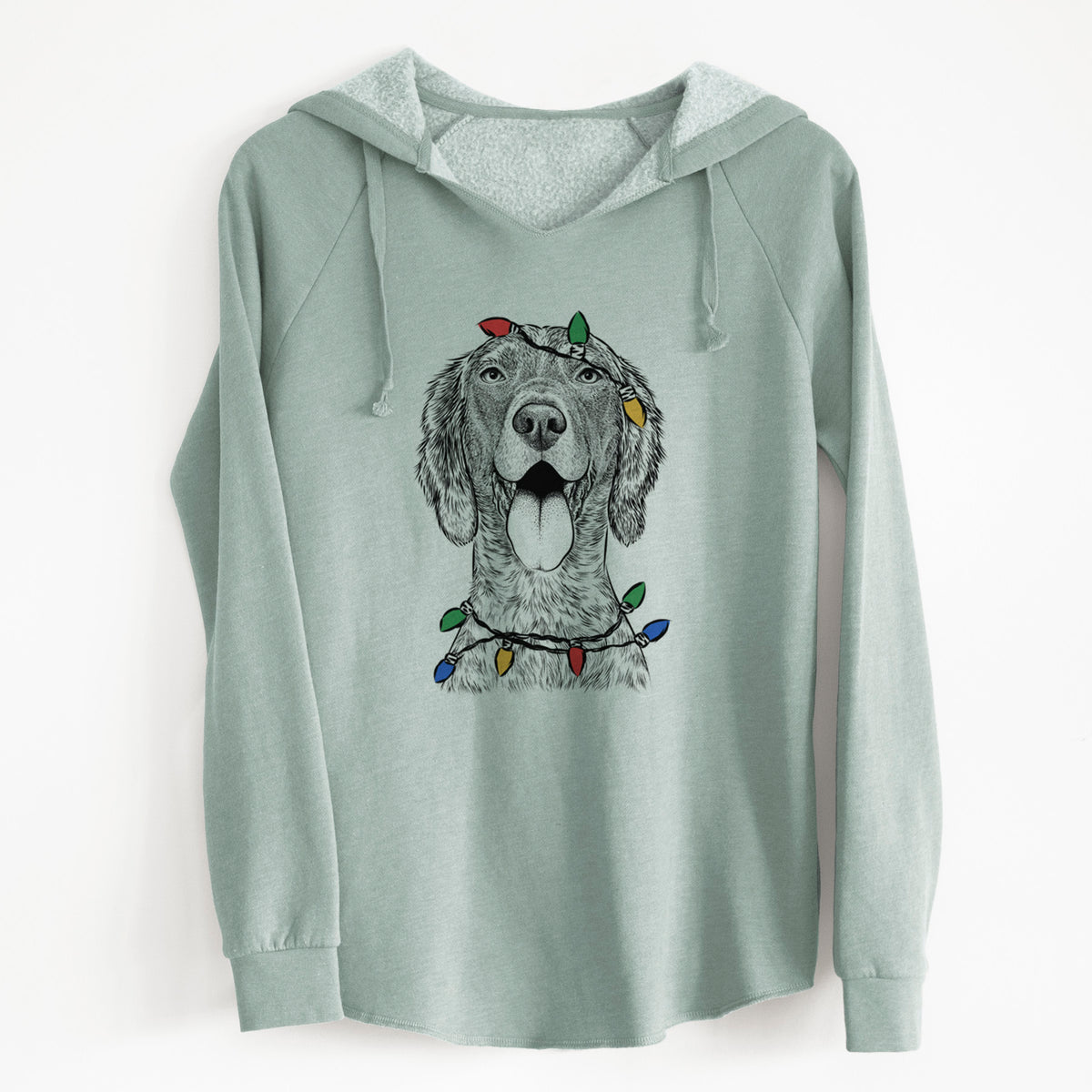 Christmas Lights Freddy the English Setter - Cali Wave Hooded Sweatshirt