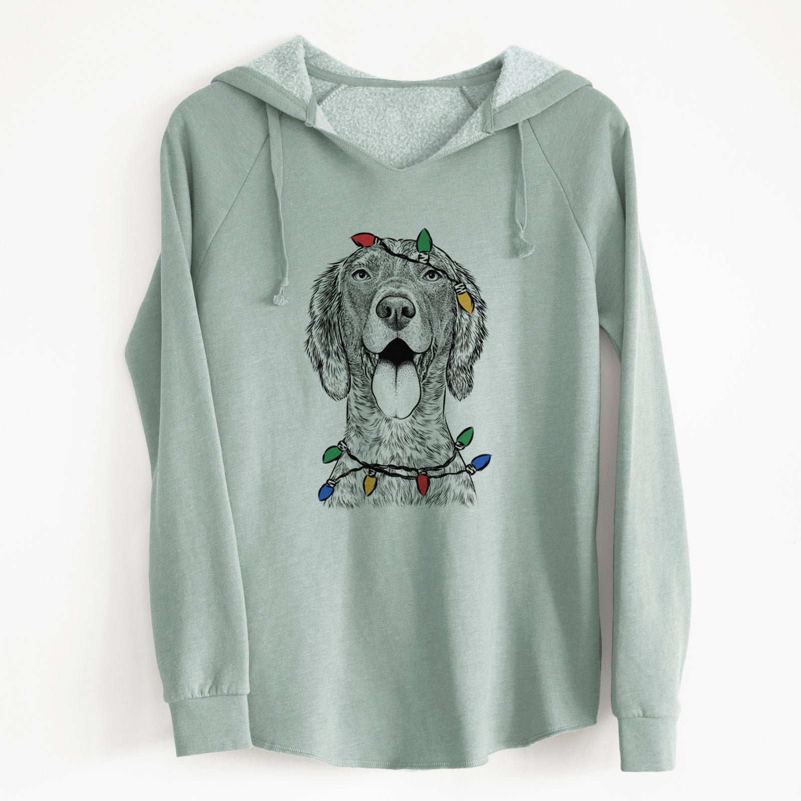 Christmas Lights Freddy the English Setter - Cali Wave Hooded Sweatshirt