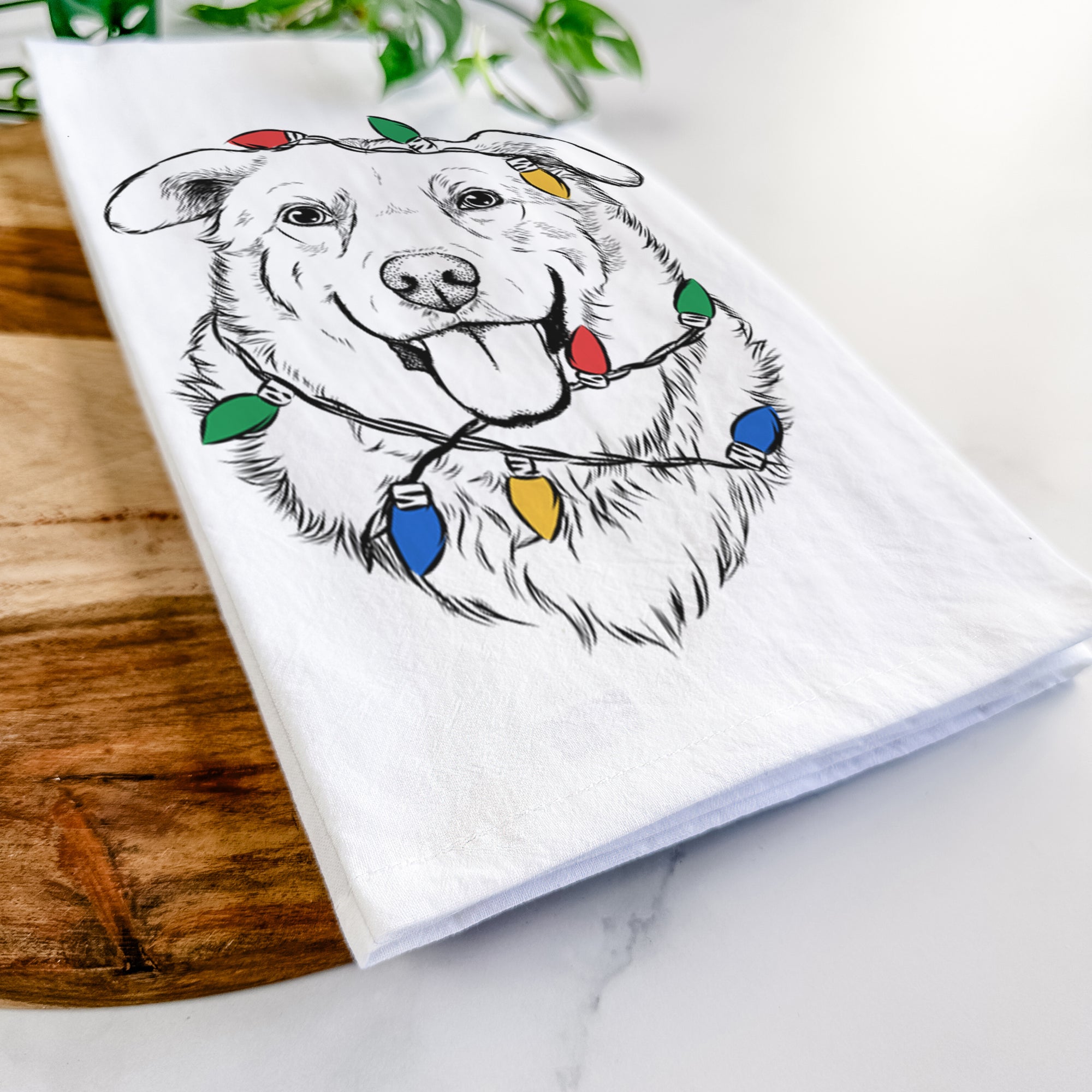 Freeley the Mixed Breed Tea Towel