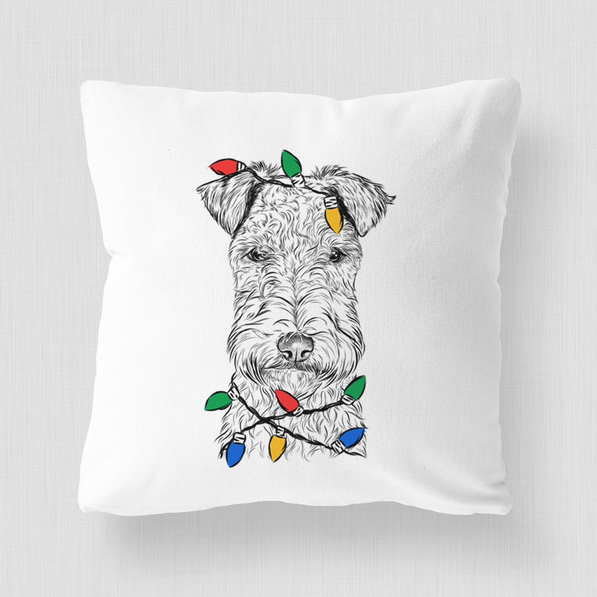 Frida the Lakeland Terrier - Throw Pillow Cover