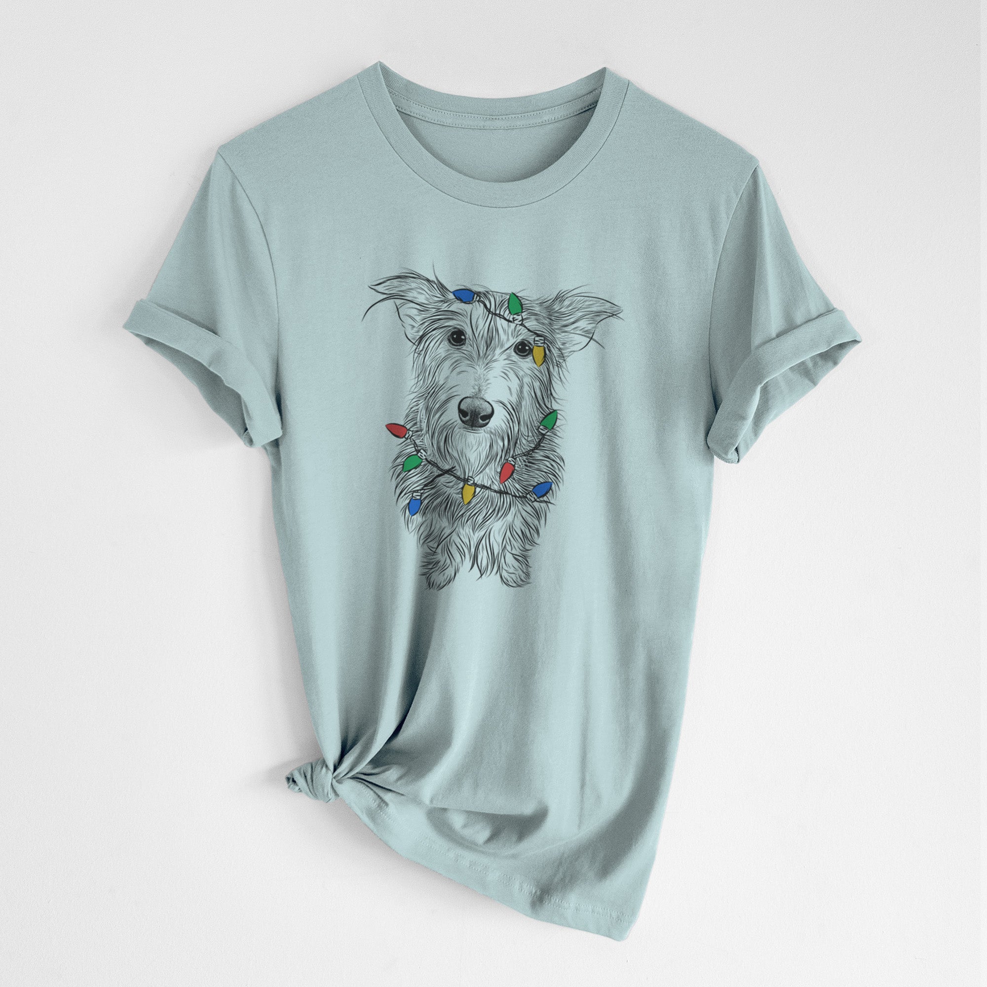 Christmas Lights Name the Rescue Terrier Mix - Unisex Crewneck