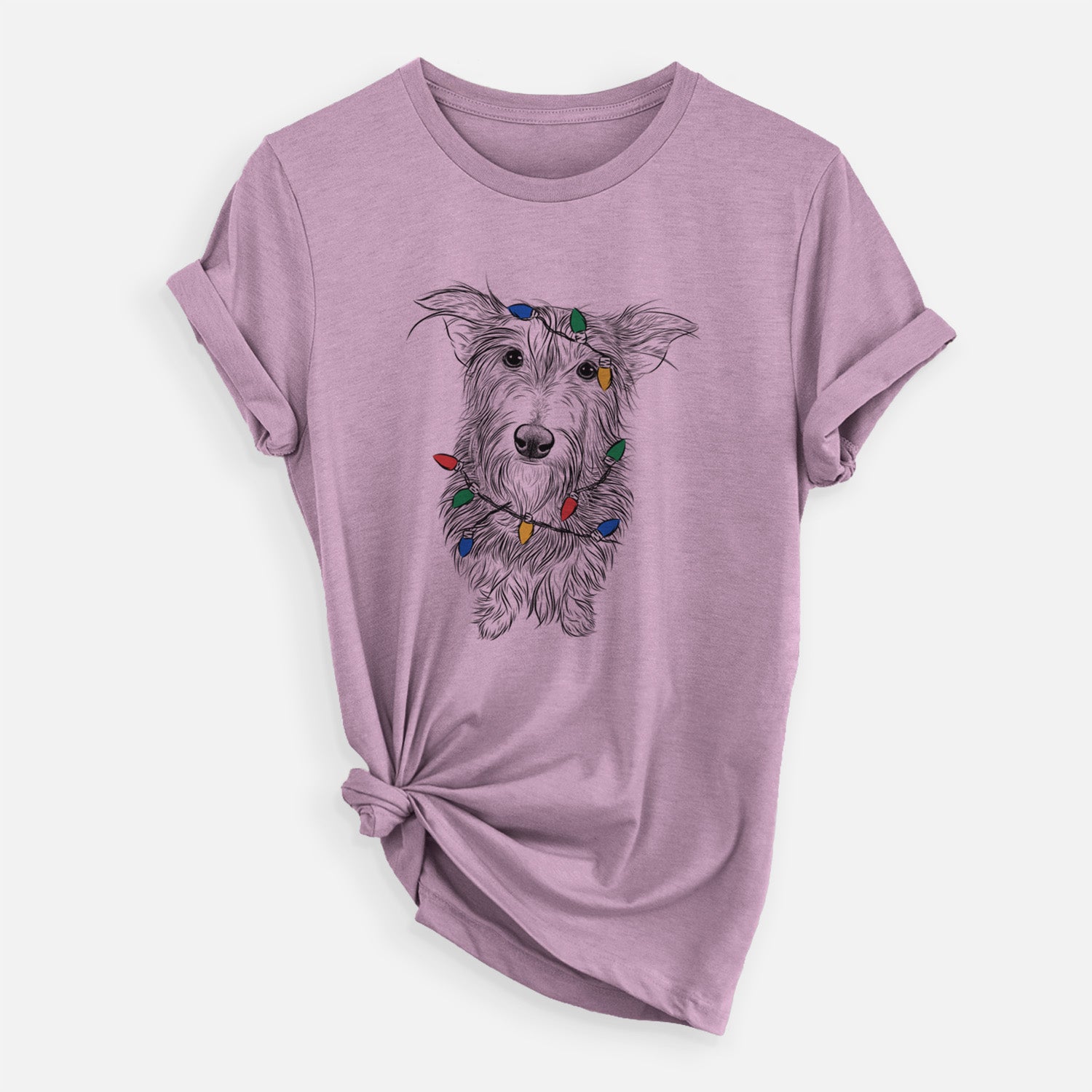 Christmas Lights Name the Rescue Terrier Mix - Unisex Crewneck