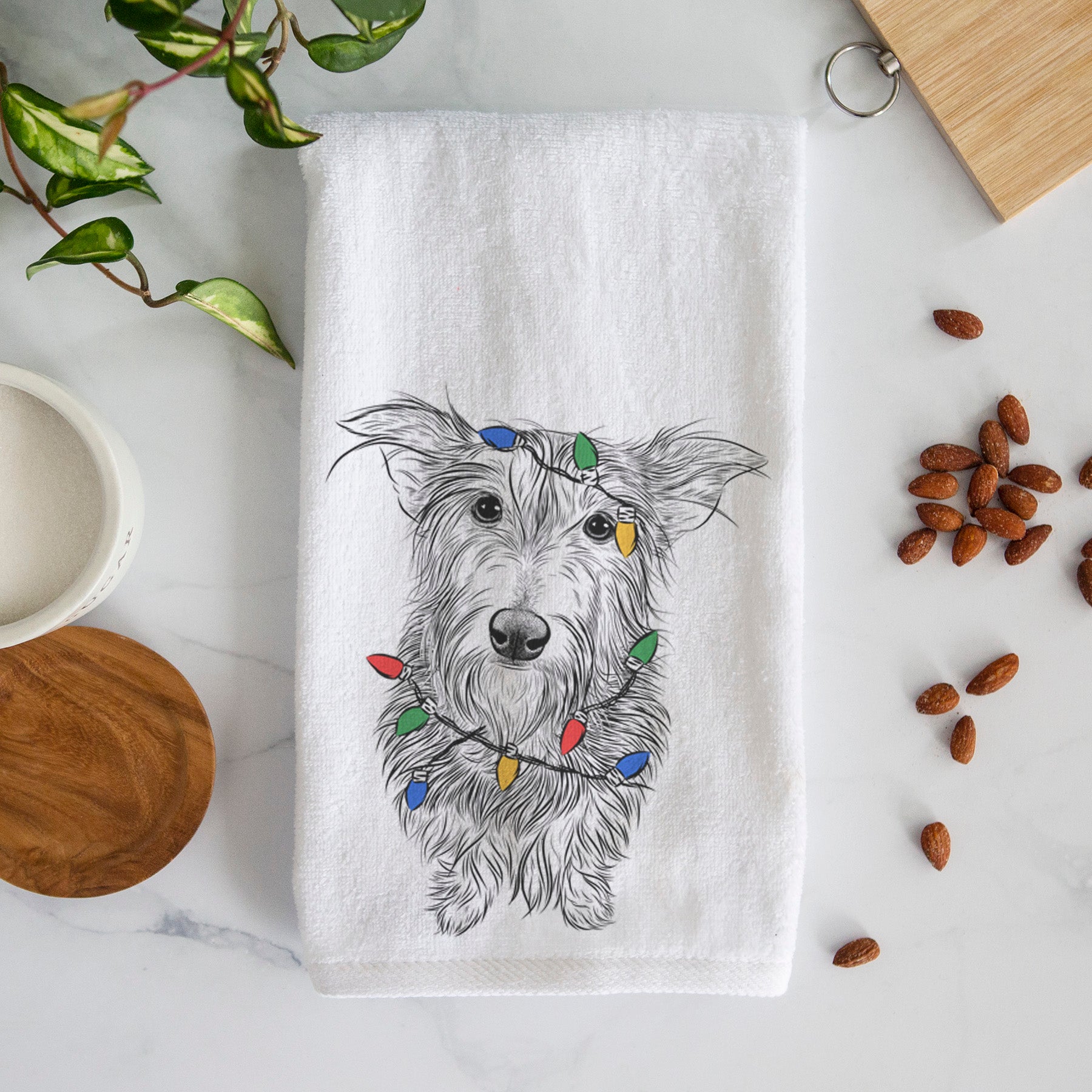 Frida Doggo the Rescue Terrier Mix Premium Hand Towel