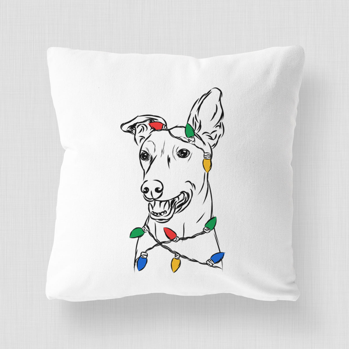 Frosty the Greyhound the Greyhound - Throw Pillow Cover