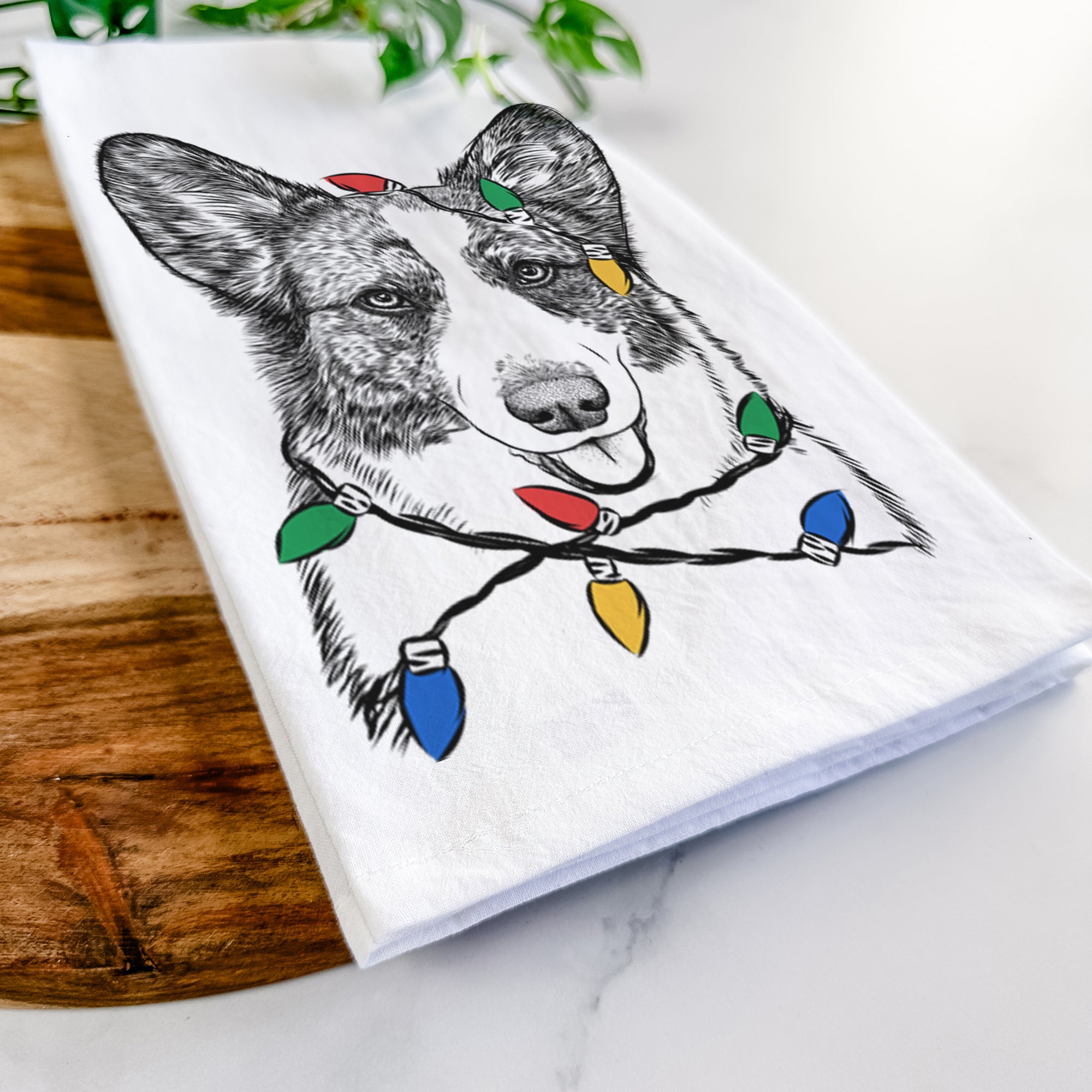 Gabby the Cardigan Welsh Corgi Tea Towel