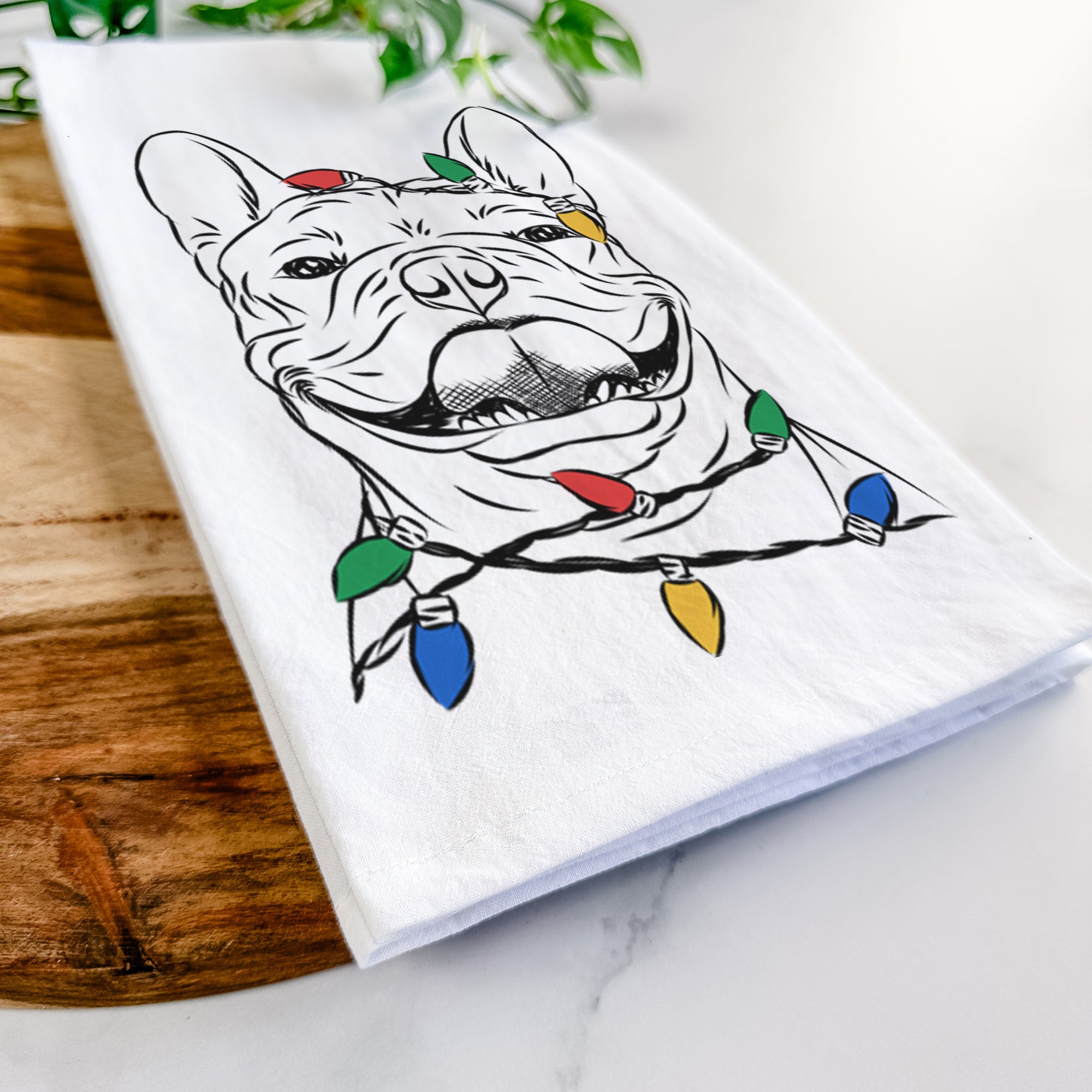 Gaston the French Bulldog Tea Towel