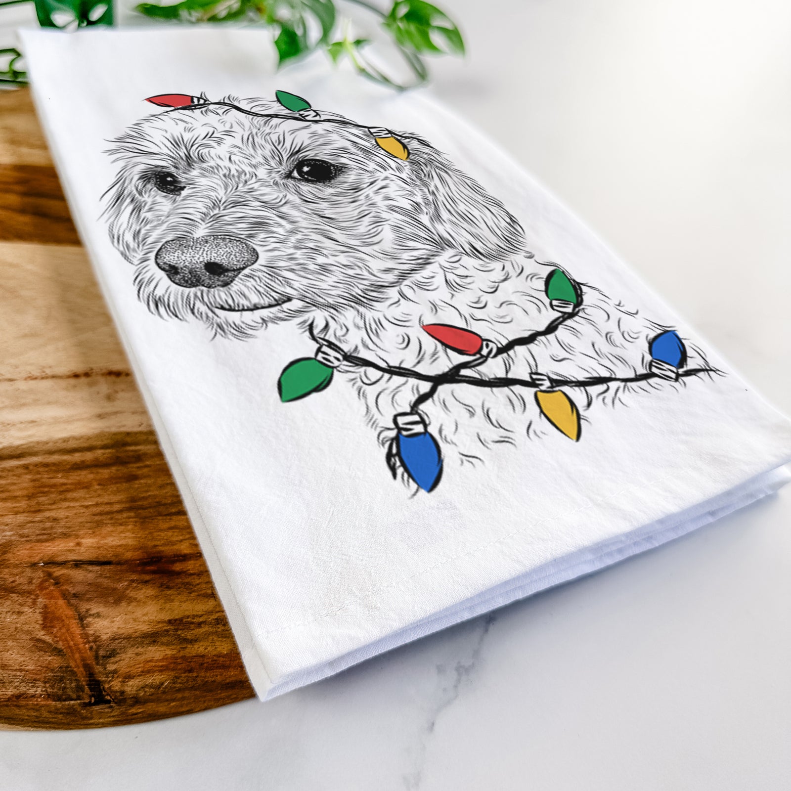 Georgie Boy the Mixed Breed Tea Towel