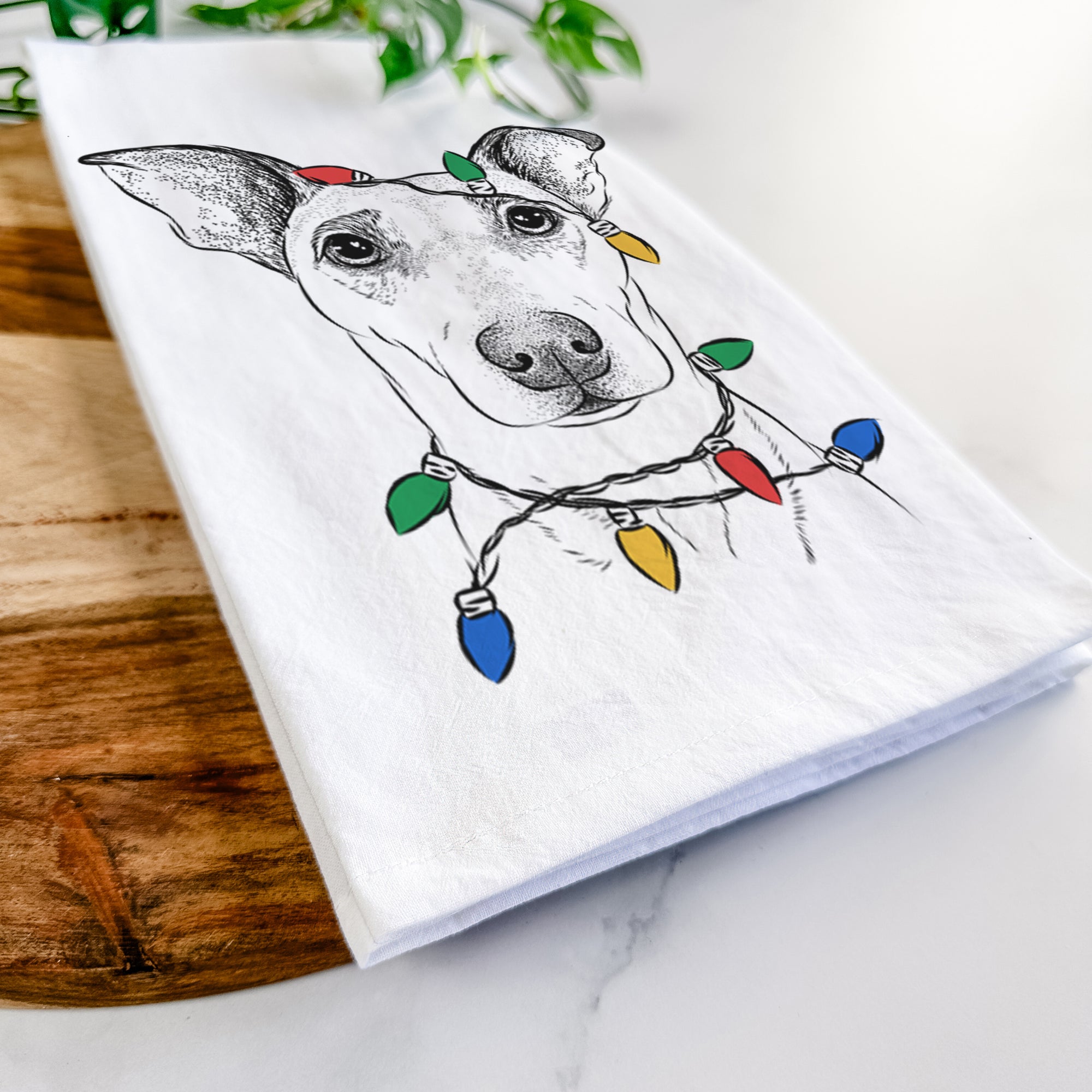 Georgie Rat the Terrier Mix Tea Towel