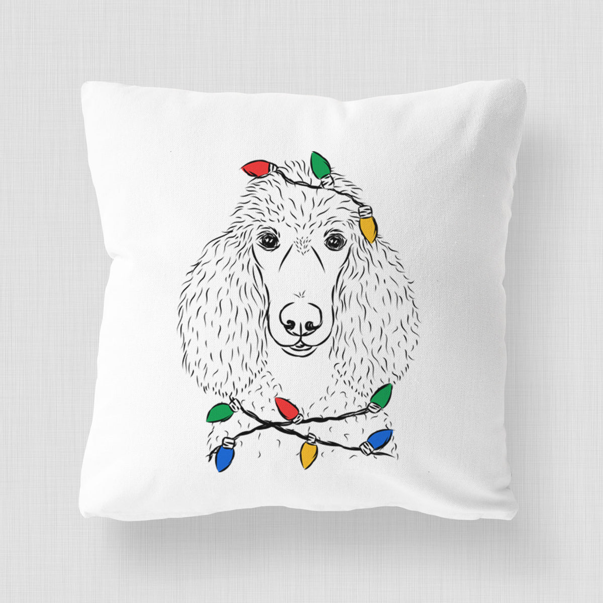 Giovanni the Poodle - Throw Pillow Cover