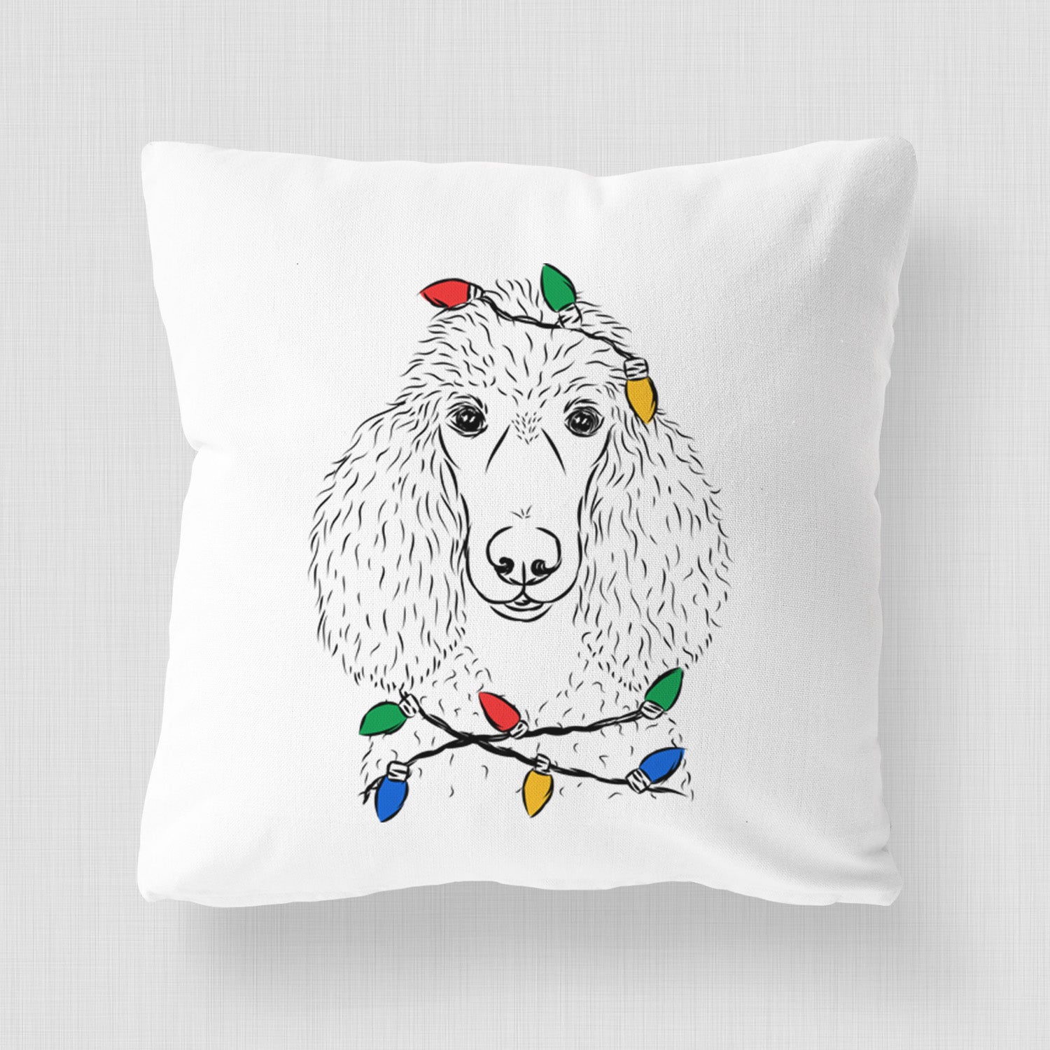Giovanni the Poodle - Throw Pillow Cover