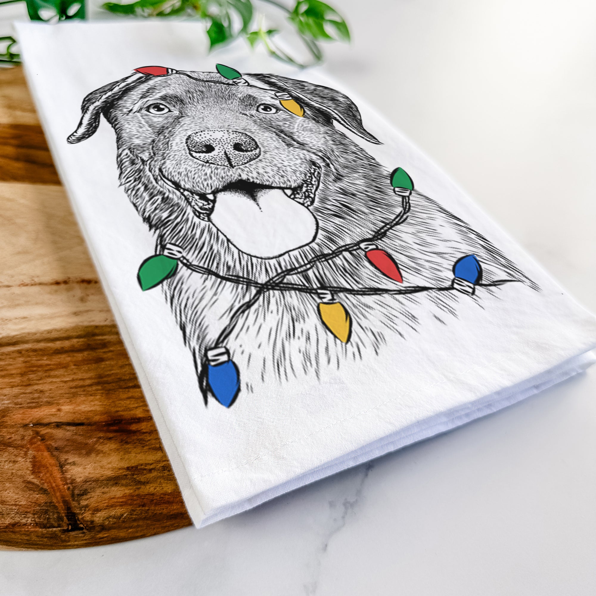 Gonzo the Chocolate Lab Tea Towel