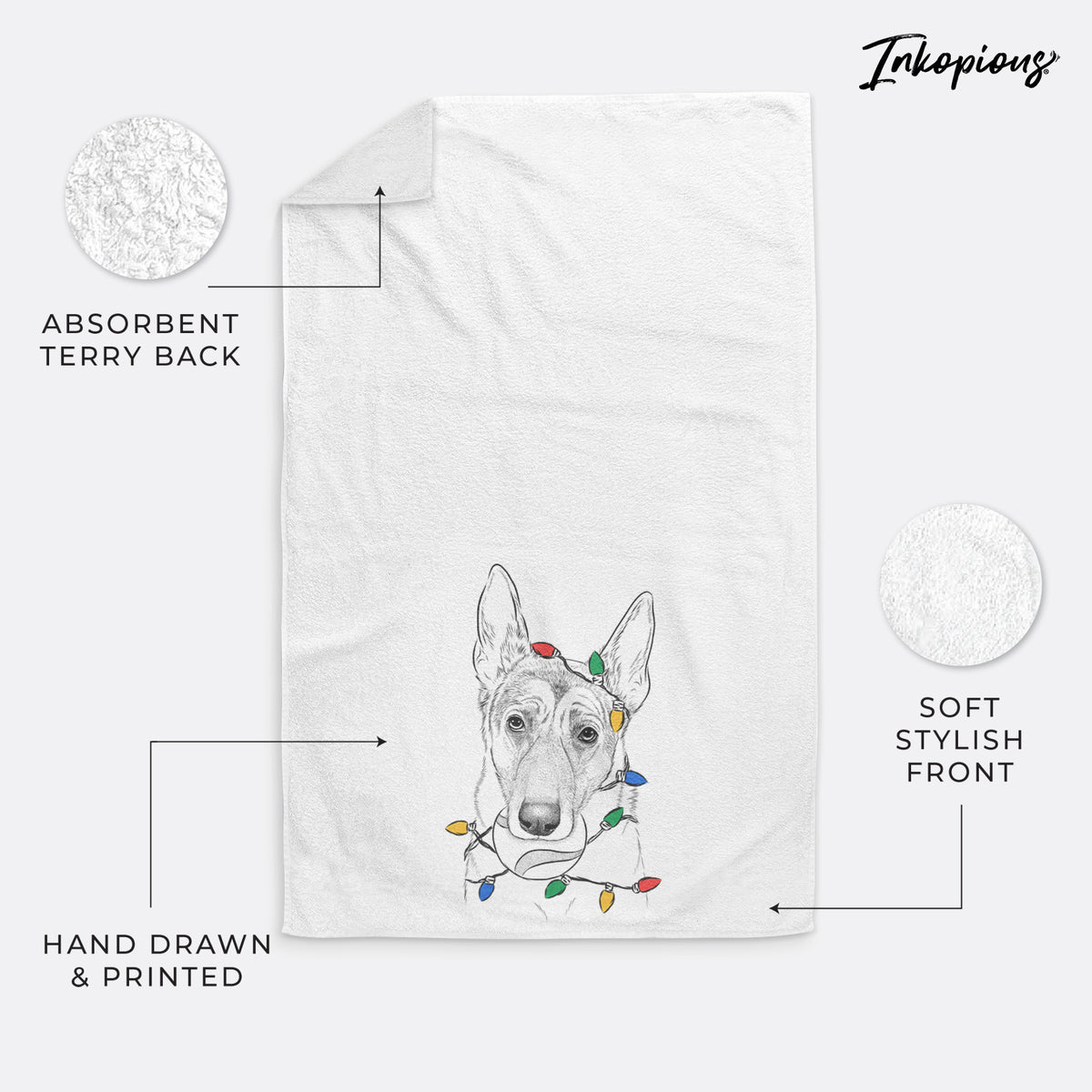 Greta the German Shepherd Premium Hand Towel