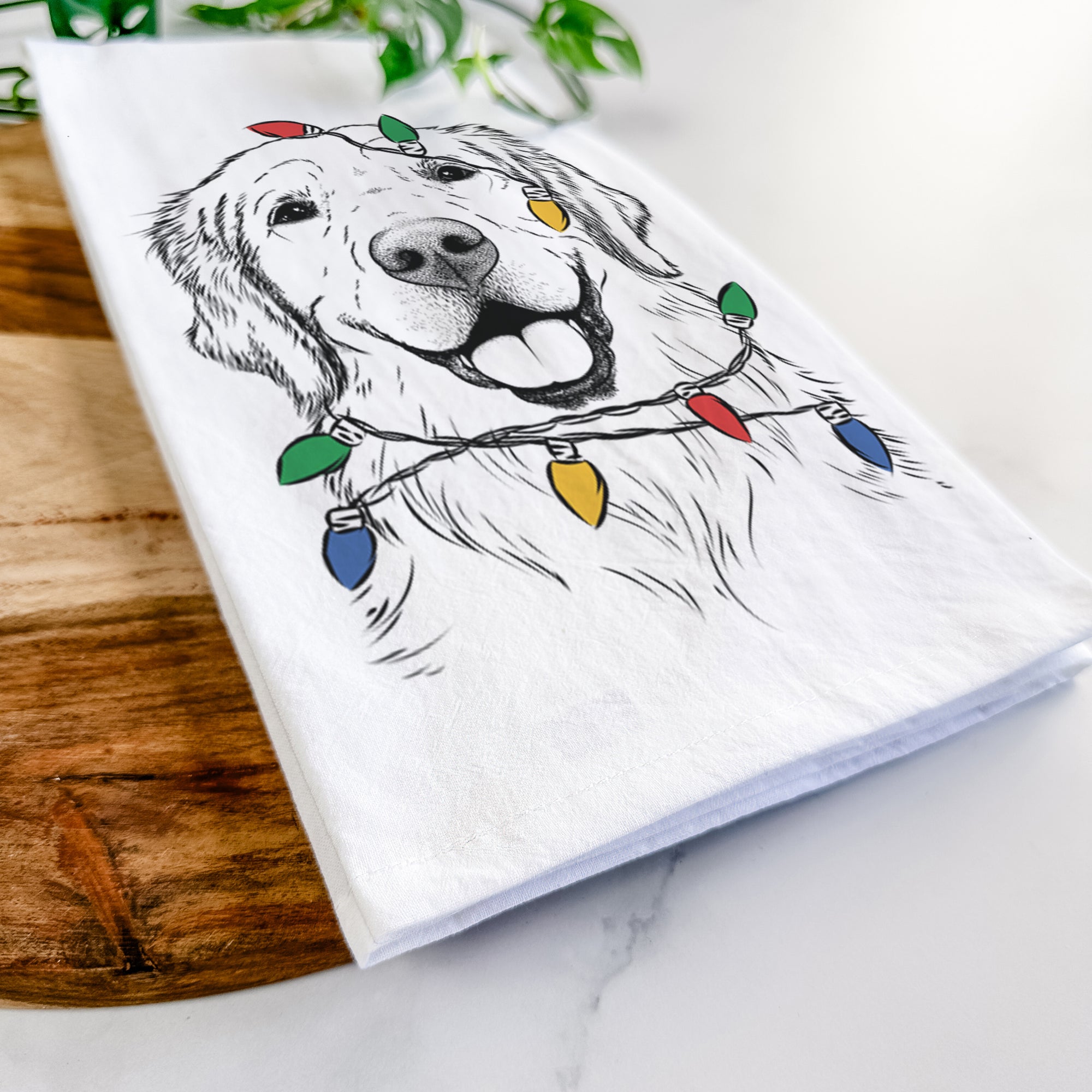 Griffin the Golden Retriever Tea Towel