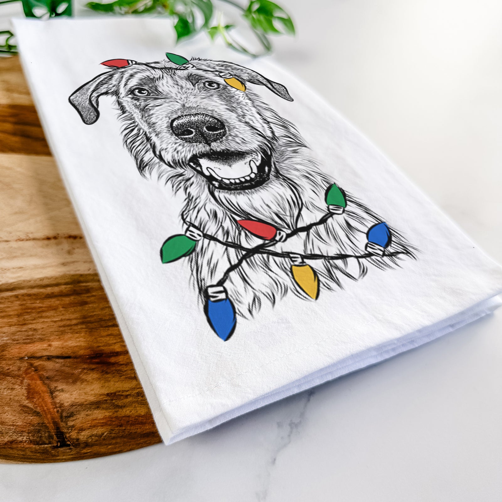 Griffin the Irish Wolfhound Tea Towel