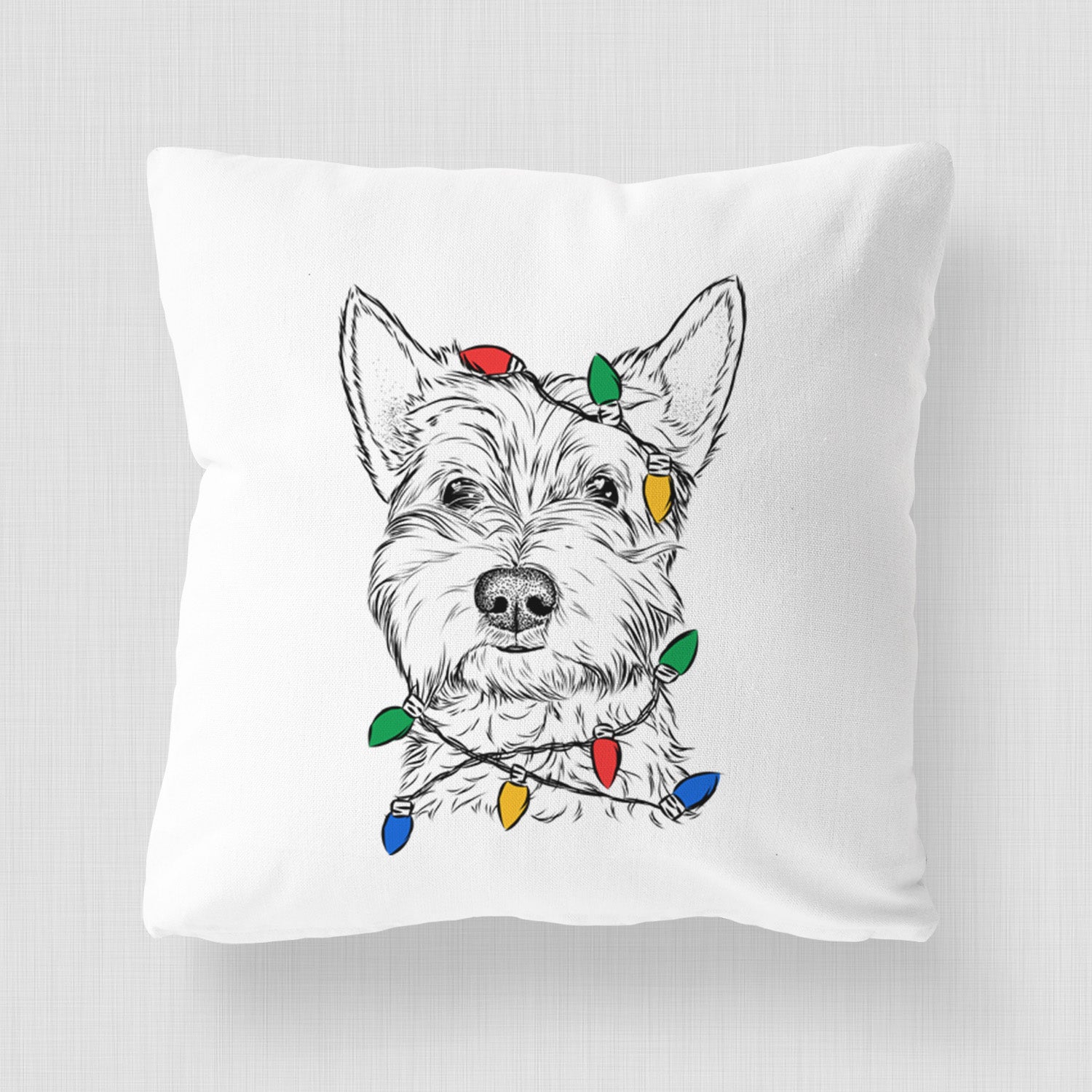Grizel the West Highland Terrier - Throw Pillow Cover
