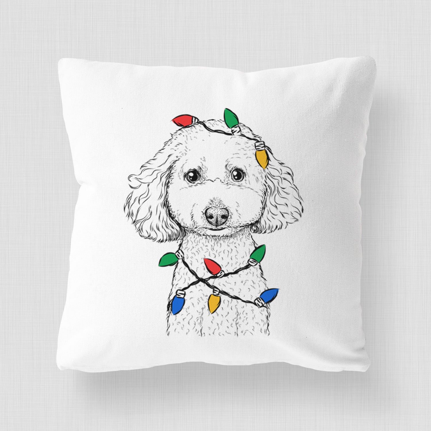 Guinness the Toy Poodle Mix - Throw Pillow Cover