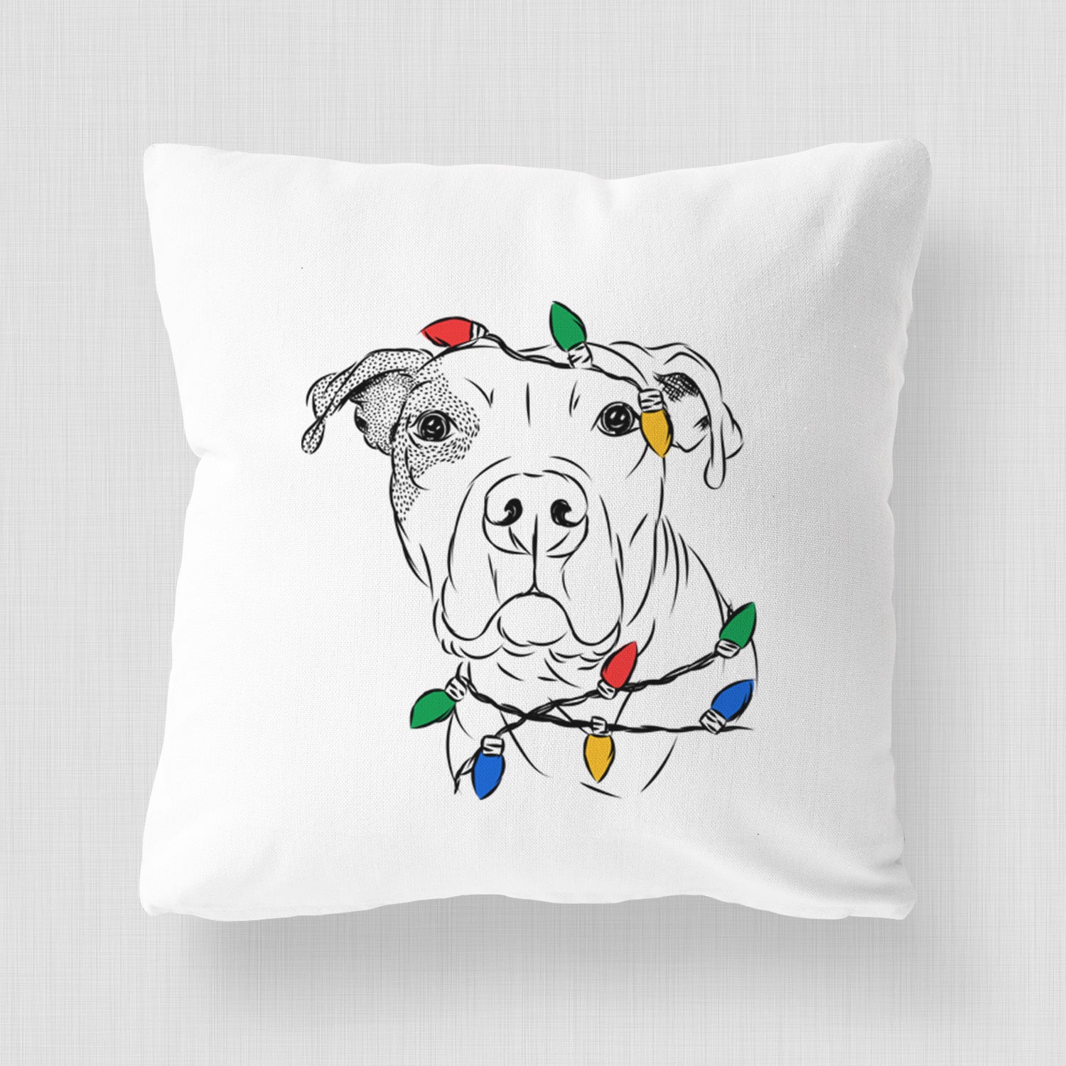 Gummy the Pitbull - Throw Pillow Cover