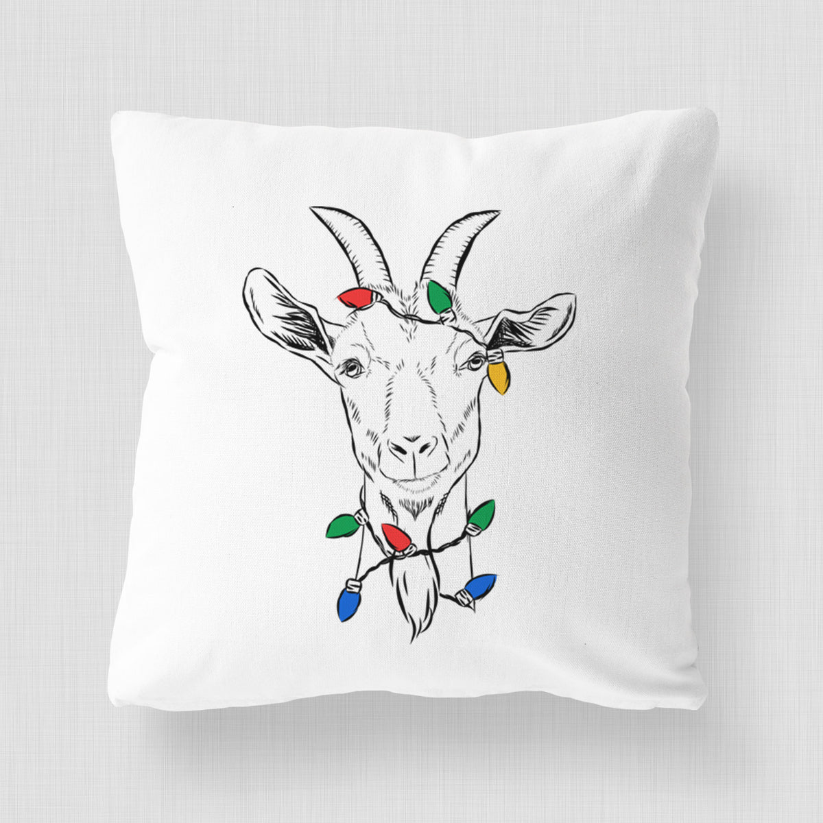 Gunnar the Goat - Throw Pillow Cover