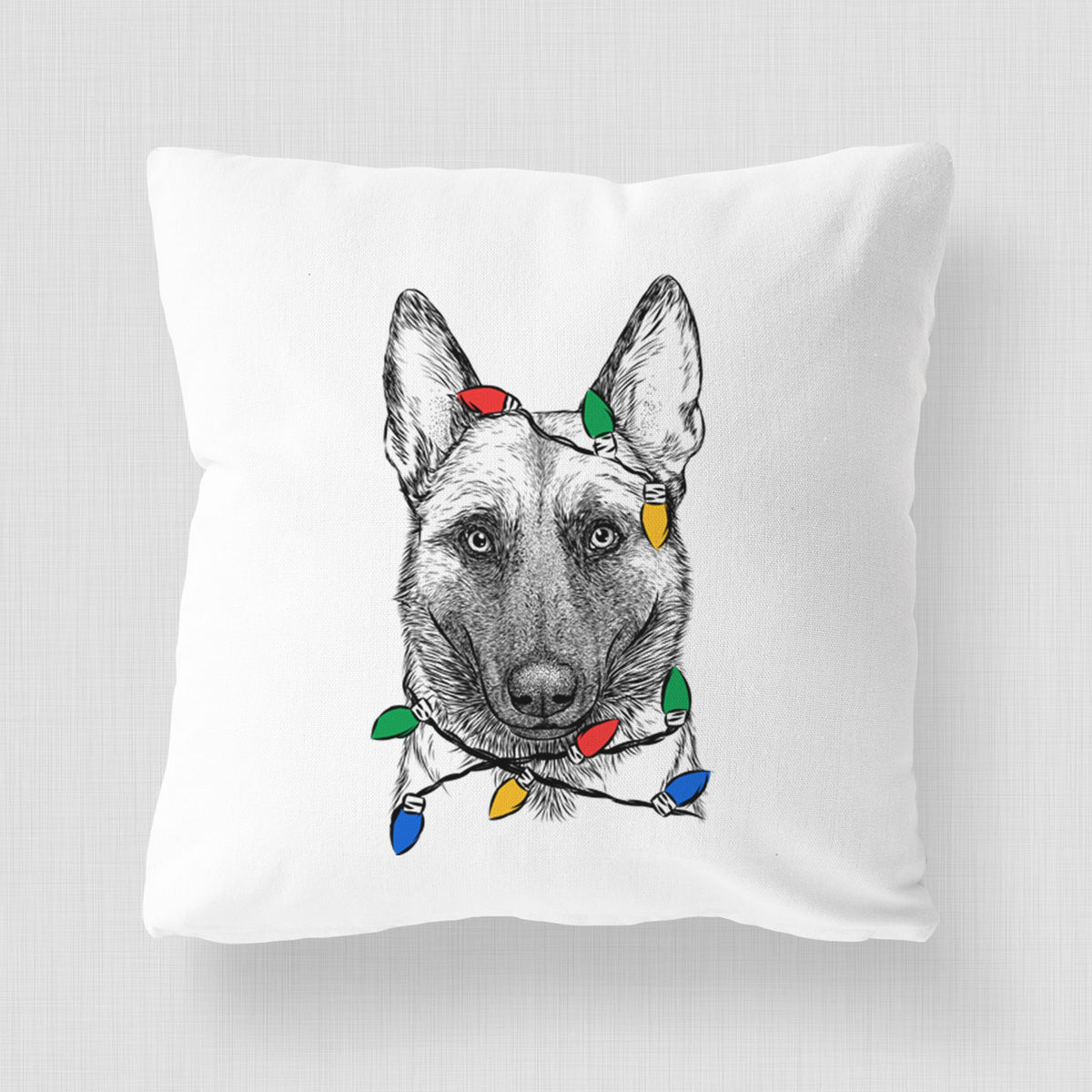 Gunther the Belgian Malinois - Throw Pillow Cover