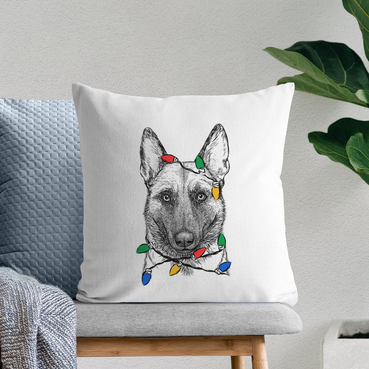 Gunther the Belgian Malinois - Throw Pillow Cover